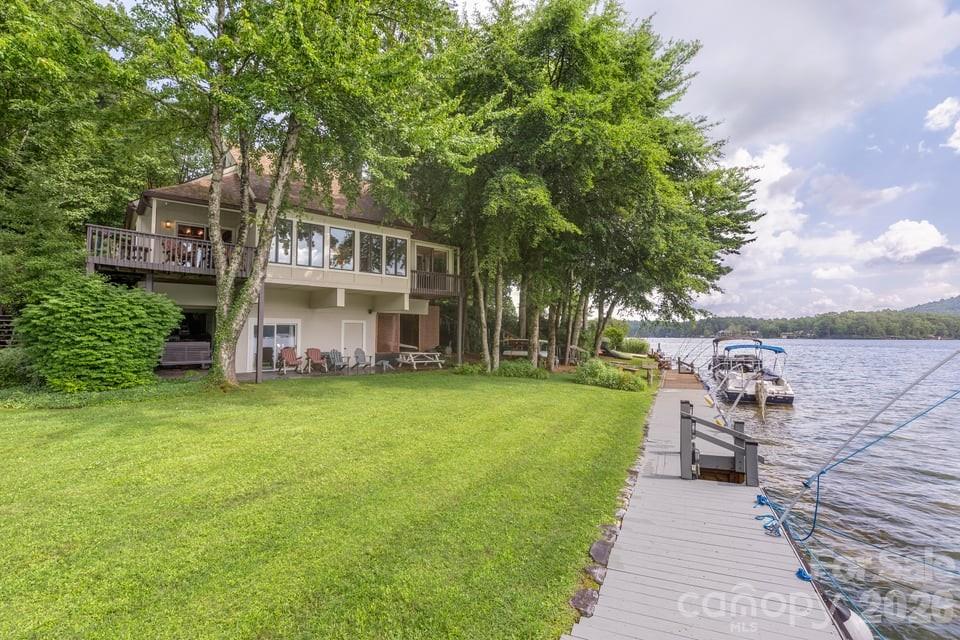 Level Waterfront Yard! - 82 Innsbrook Drive, Lake Toxaway