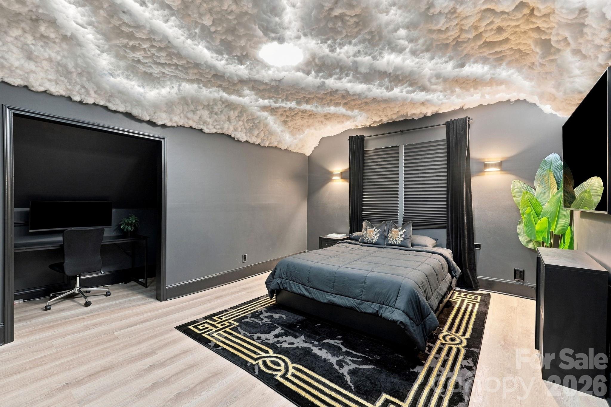 Bedroom, Man Cave, or Game Room! Featuring a lighted "fluffy" ceiling and closet converted to a computer niche - 527 S 2nd Street, Albemarle