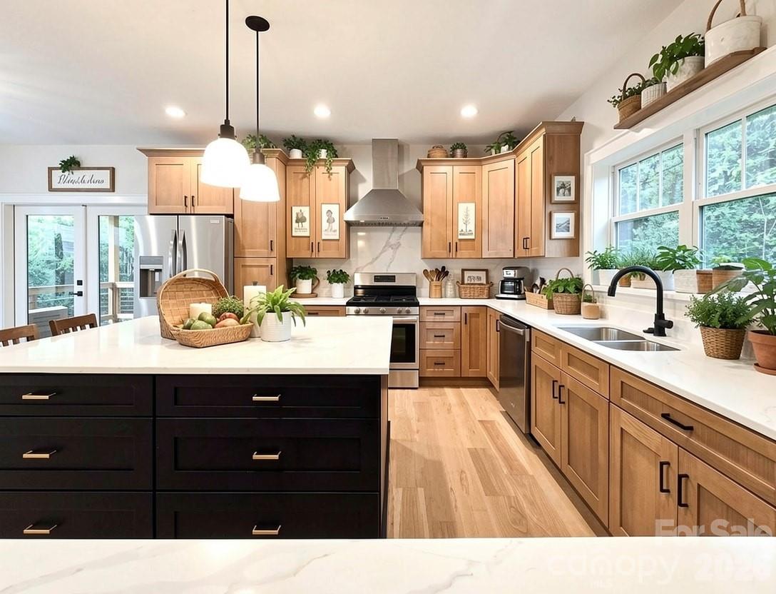 Kitchen-Virtual Staging - 505 S Oconeechee Avenue, Black Mountain