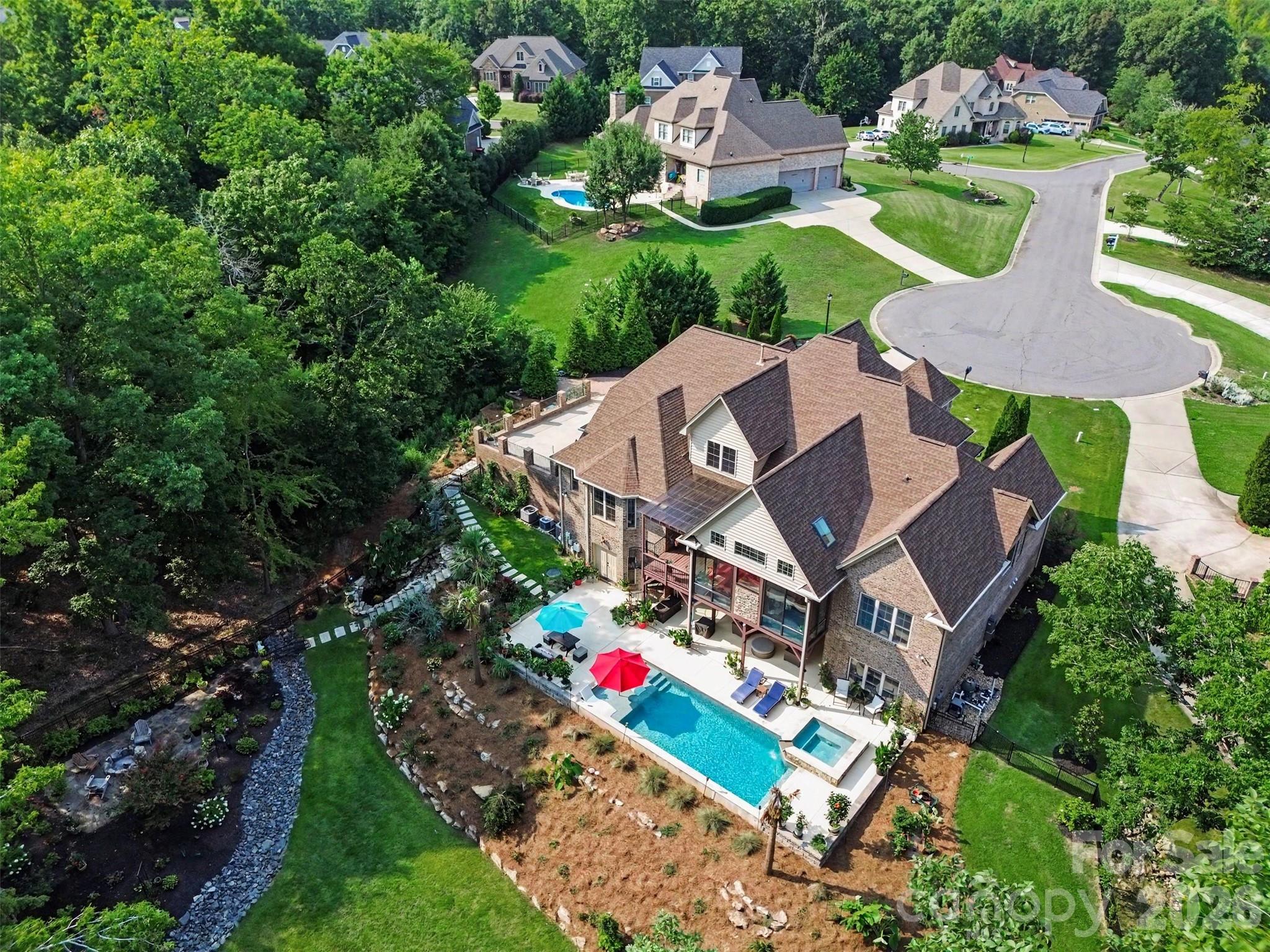Private Aerial Estate View - 470 Swift Creek Cove, Lake Wylie