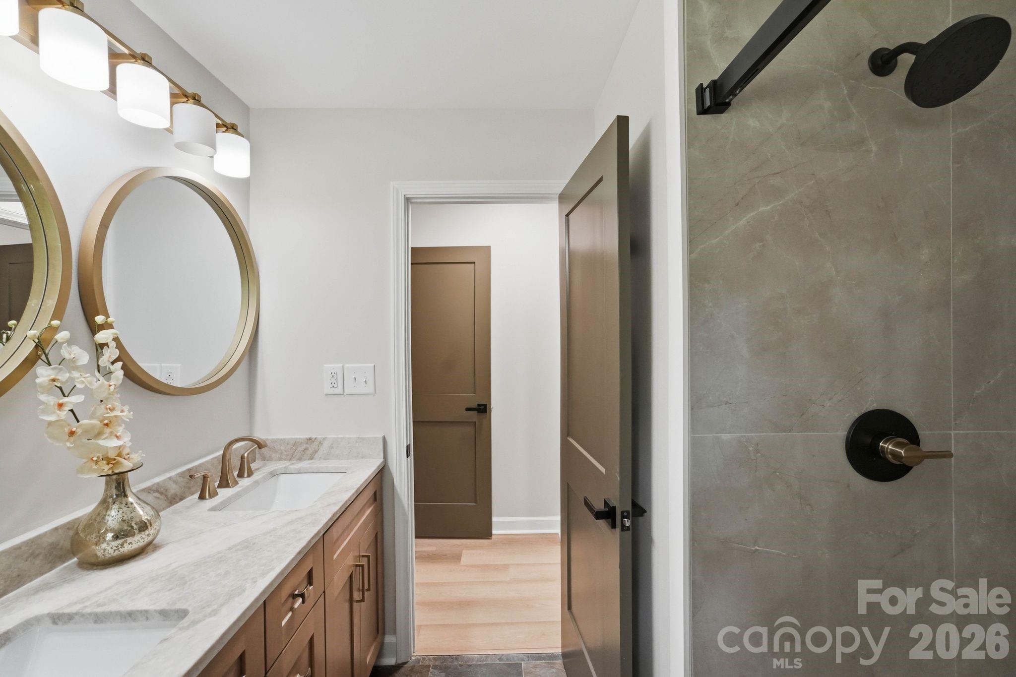 Fully Tiled Shower including 30x60 Tiles - 19924 Floral Lane, Cornelius