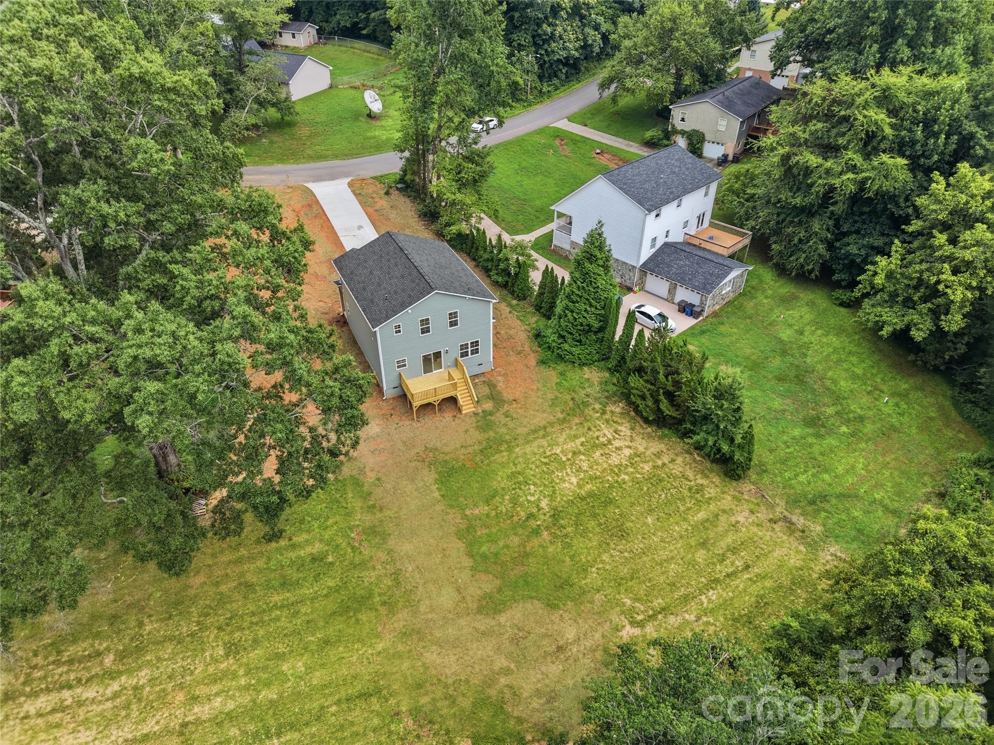 Arial View - Back Yard / Home - 604 Sharon Drive, Statesville