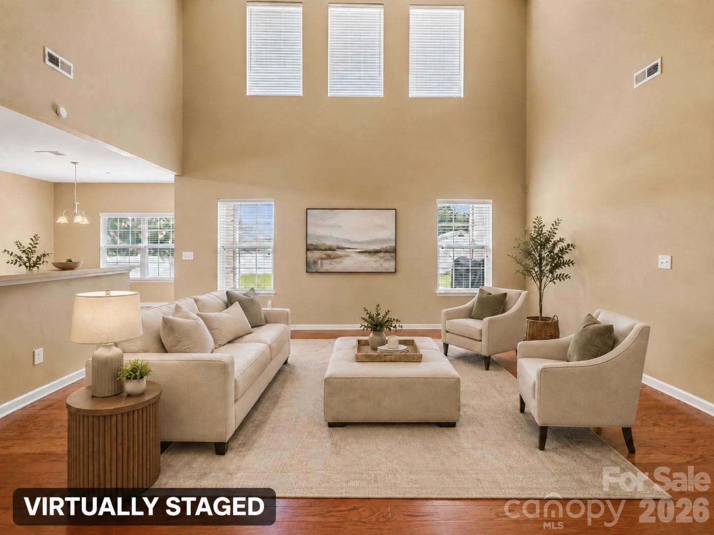 Virtually Staged Family Room - 5307 Hackberry Lane SW, Concord