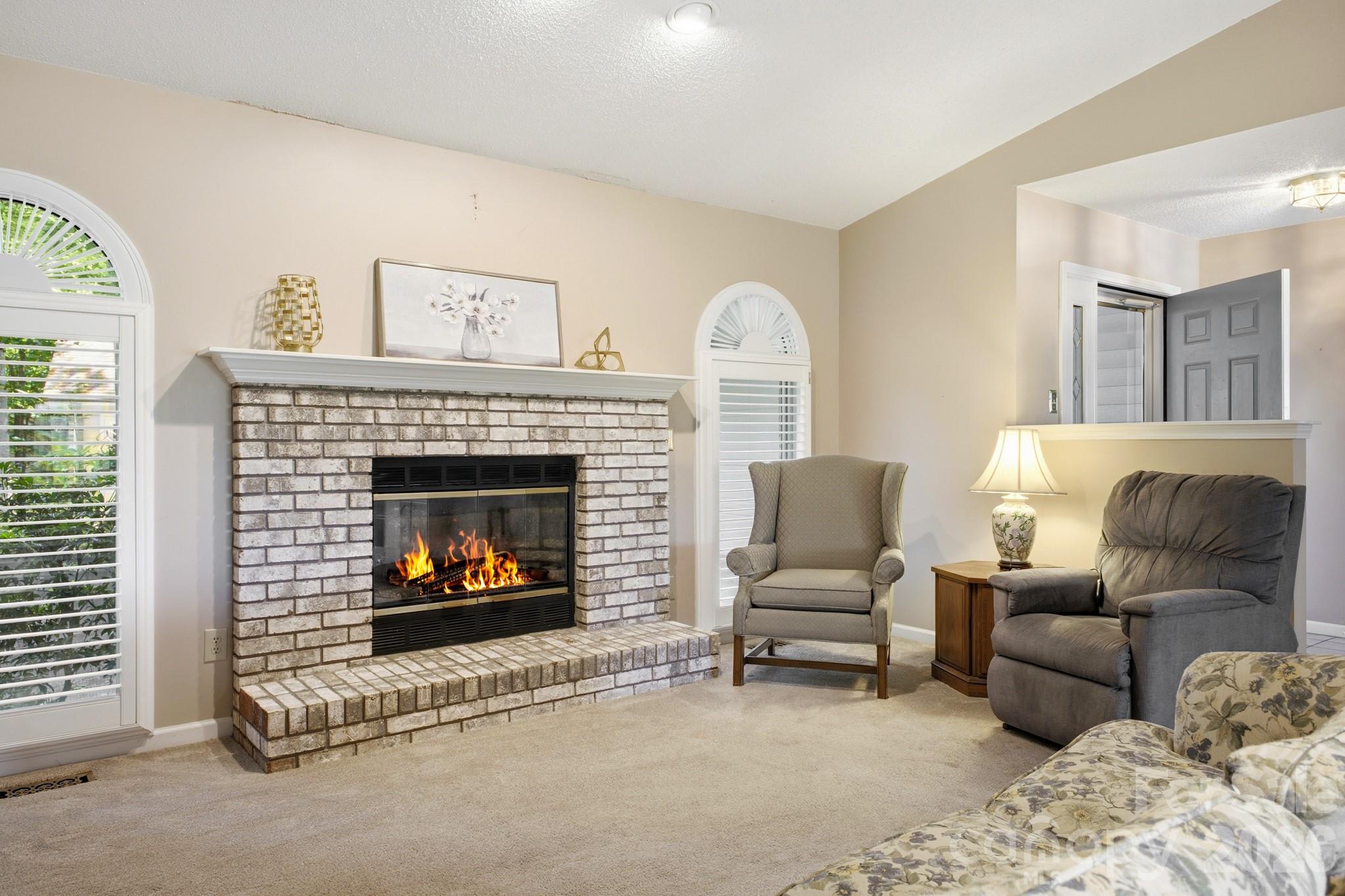 Gas logs have been removed due to needing to be replaced due to age. - 1870 Riverview Court, Hendersonville