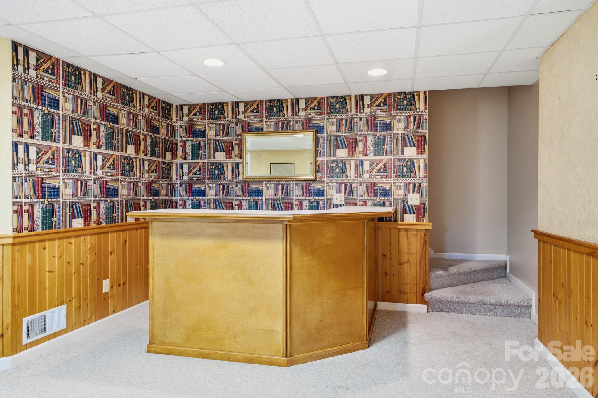Bar area of the lower level - 1870 Riverview Court, Hendersonville