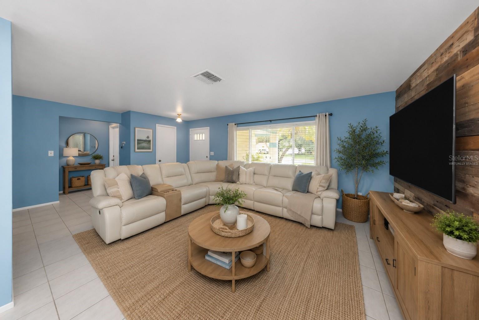 Virtually Staged Living Room - 9237 AMAZON DR, NEW PORT RICHEY