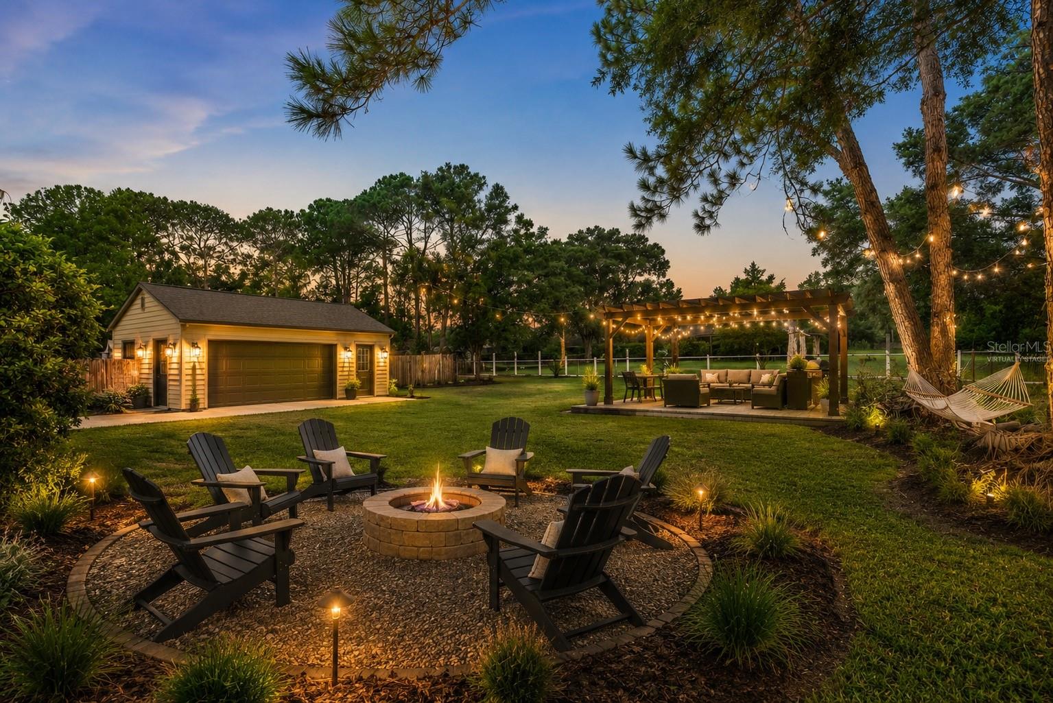 Virtually Staged Back Yard - 9237 AMAZON DR, NEW PORT RICHEY