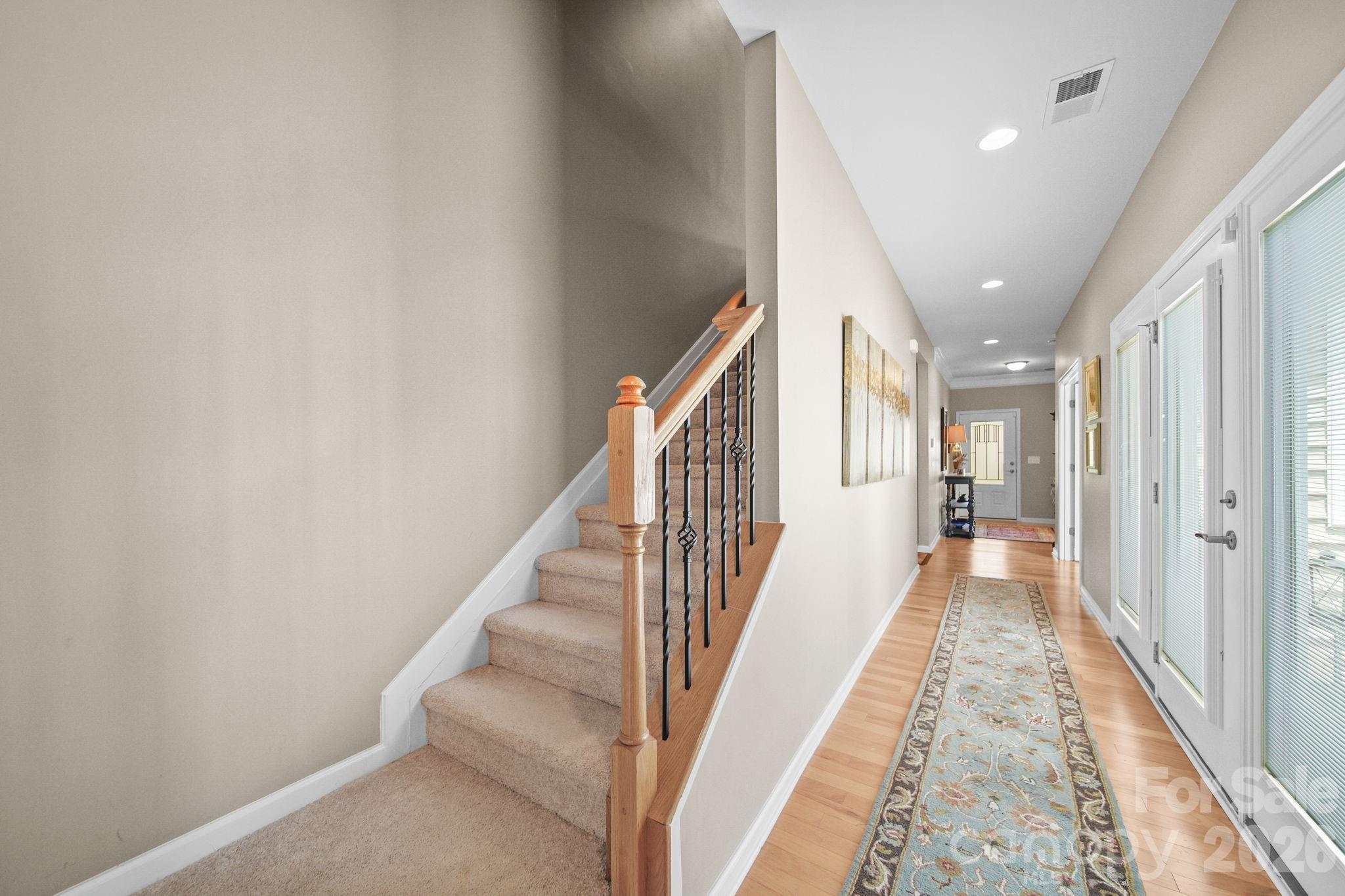 stairway leading upstairs hallway near enterance - 4286 Perth Road, Fort Mill