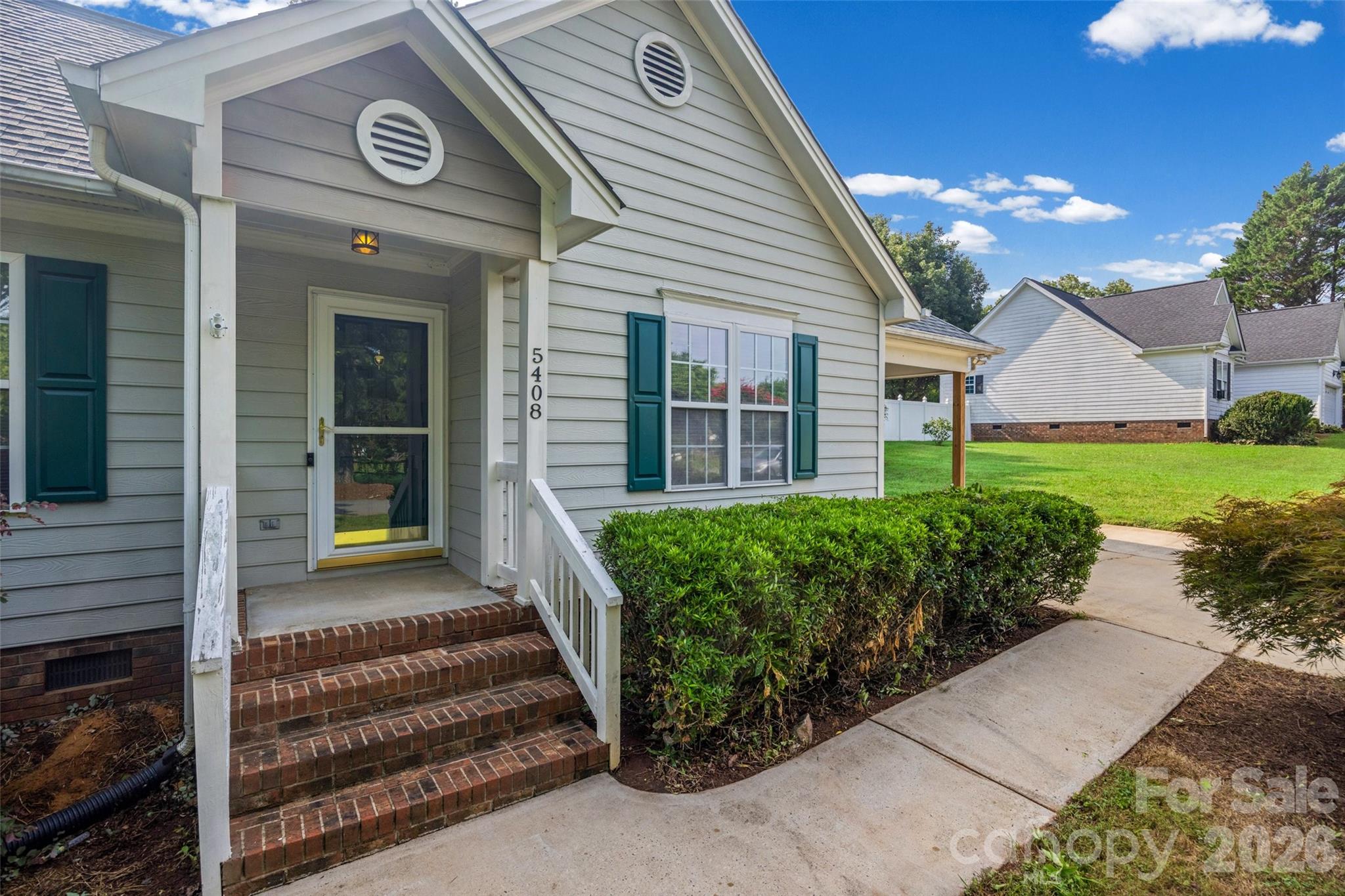 Covered front porch and walkway - 5408 Mallard Lane, Gastonia