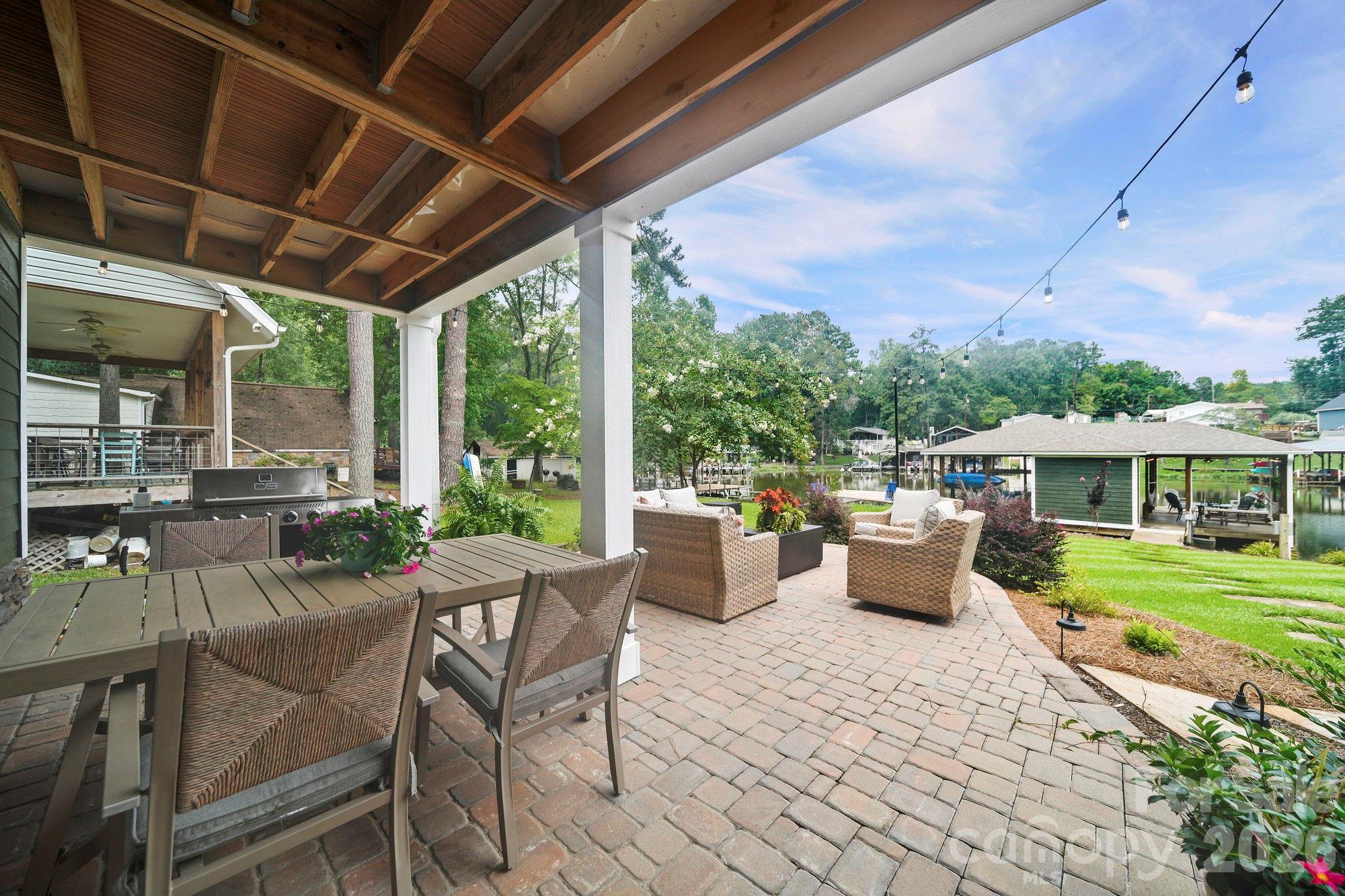Rear Patio and Boat House View - 698 Lake Head Road, Norwood