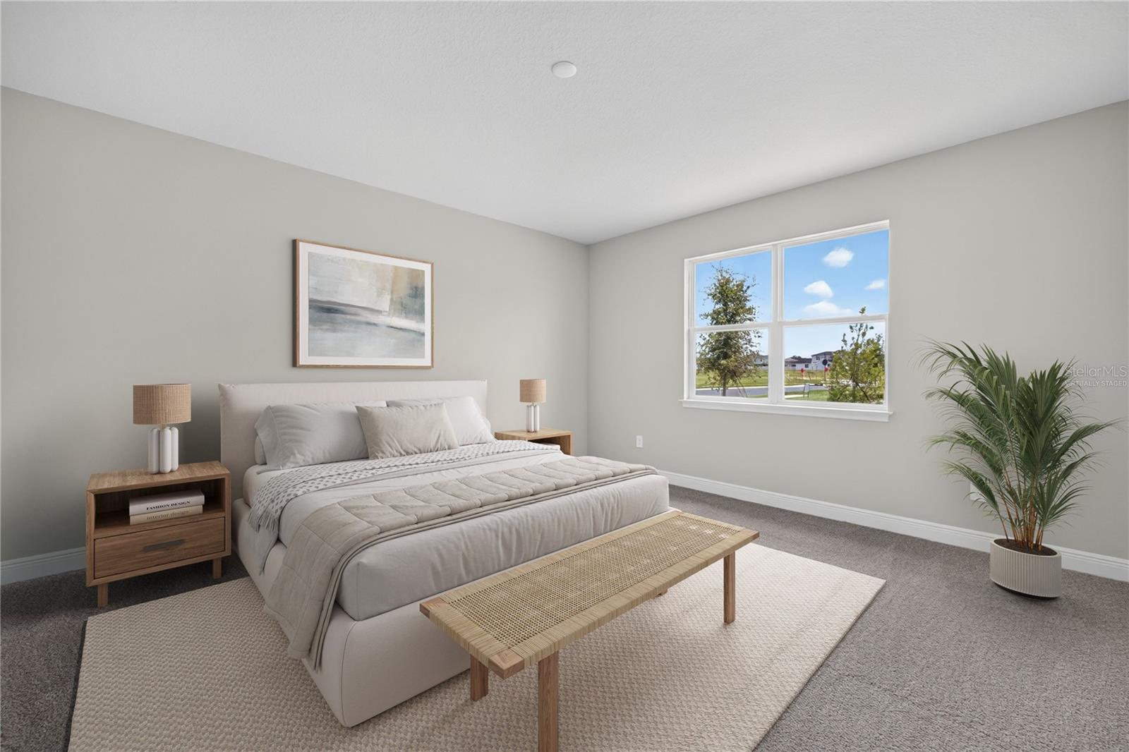 Virtually Staged Primary Bedroom - 9026 SUNDANCE TER, PARRISH
