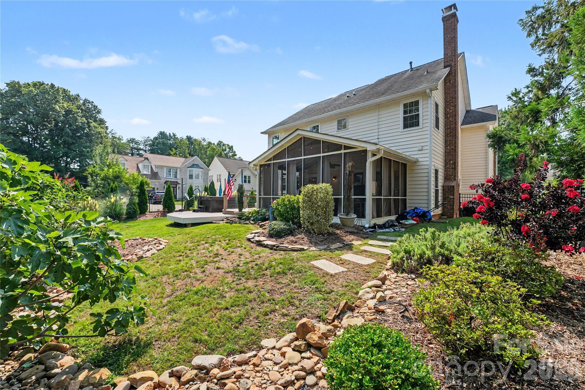 Beautifully landscaped yard with mature plantings. - 17205 Asti Court, Cornelius