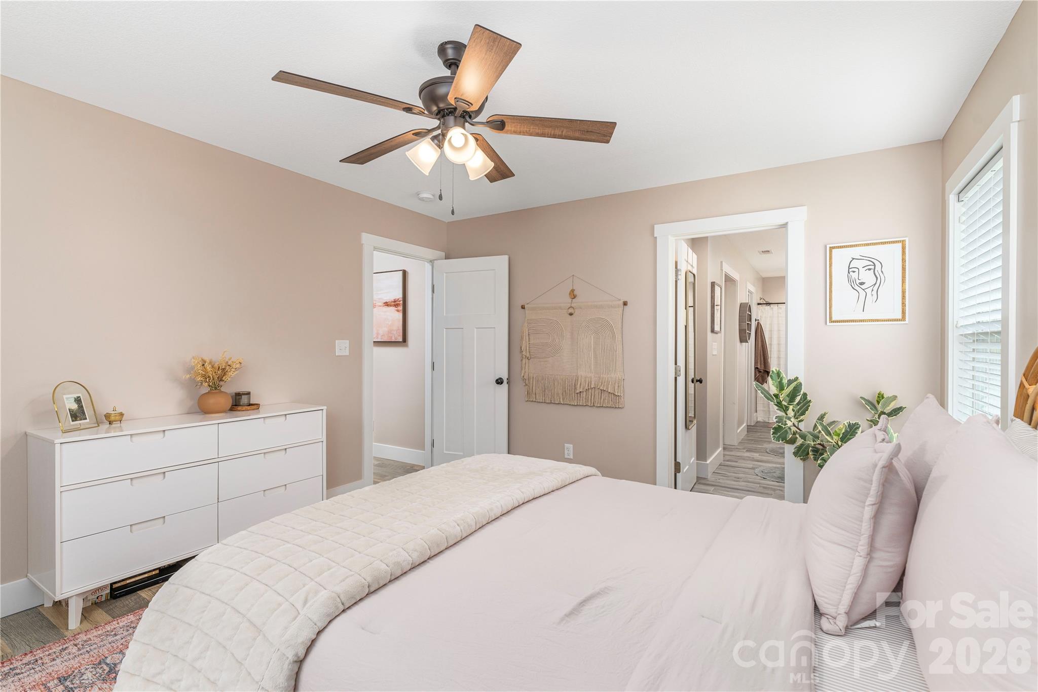 Primary bedroom on main level - 38 Sunrise Drive, Mars Hill