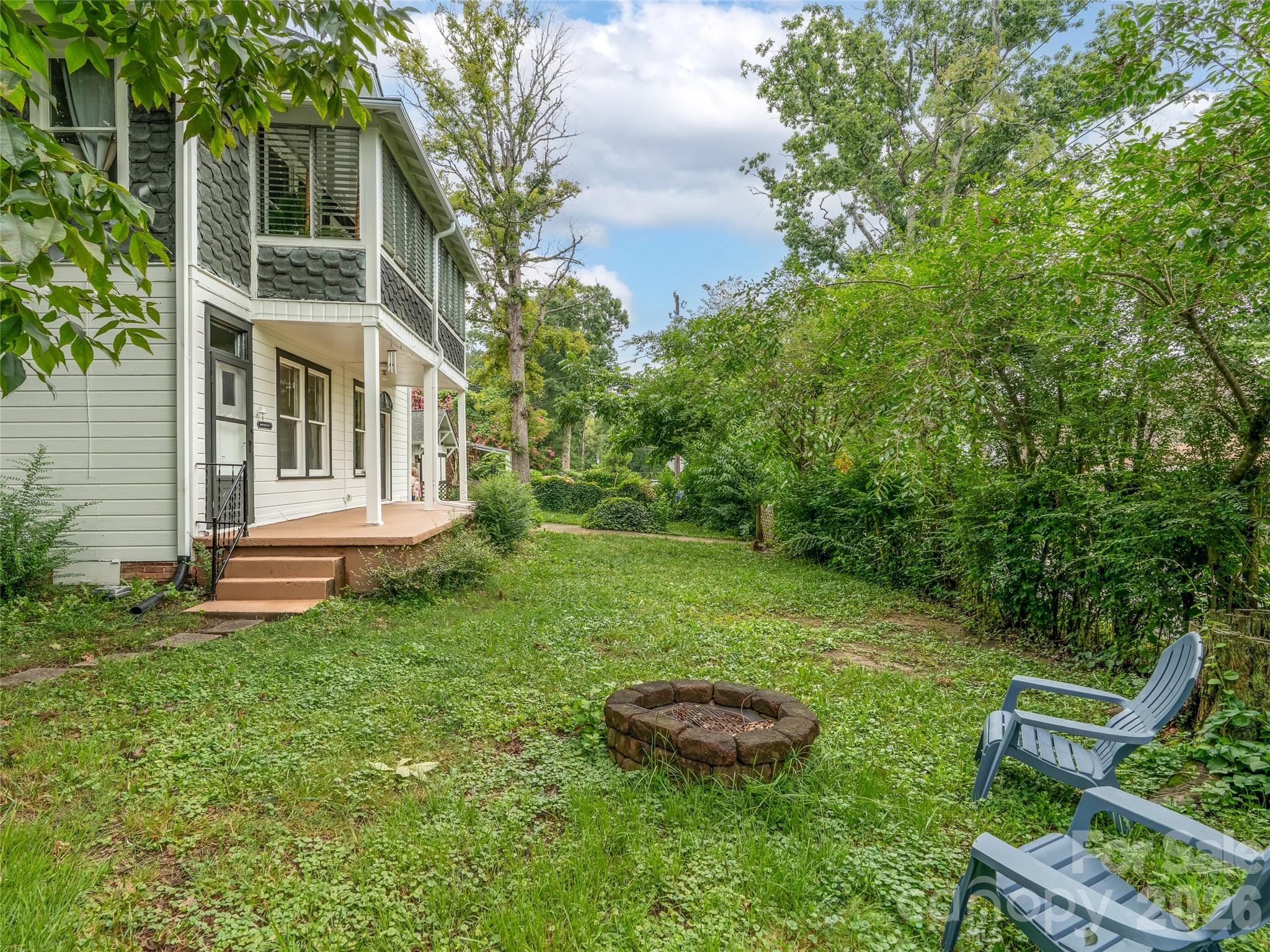 Fire Pit in Main Front Yard - 111-113 Stewart Street, Hendersonville