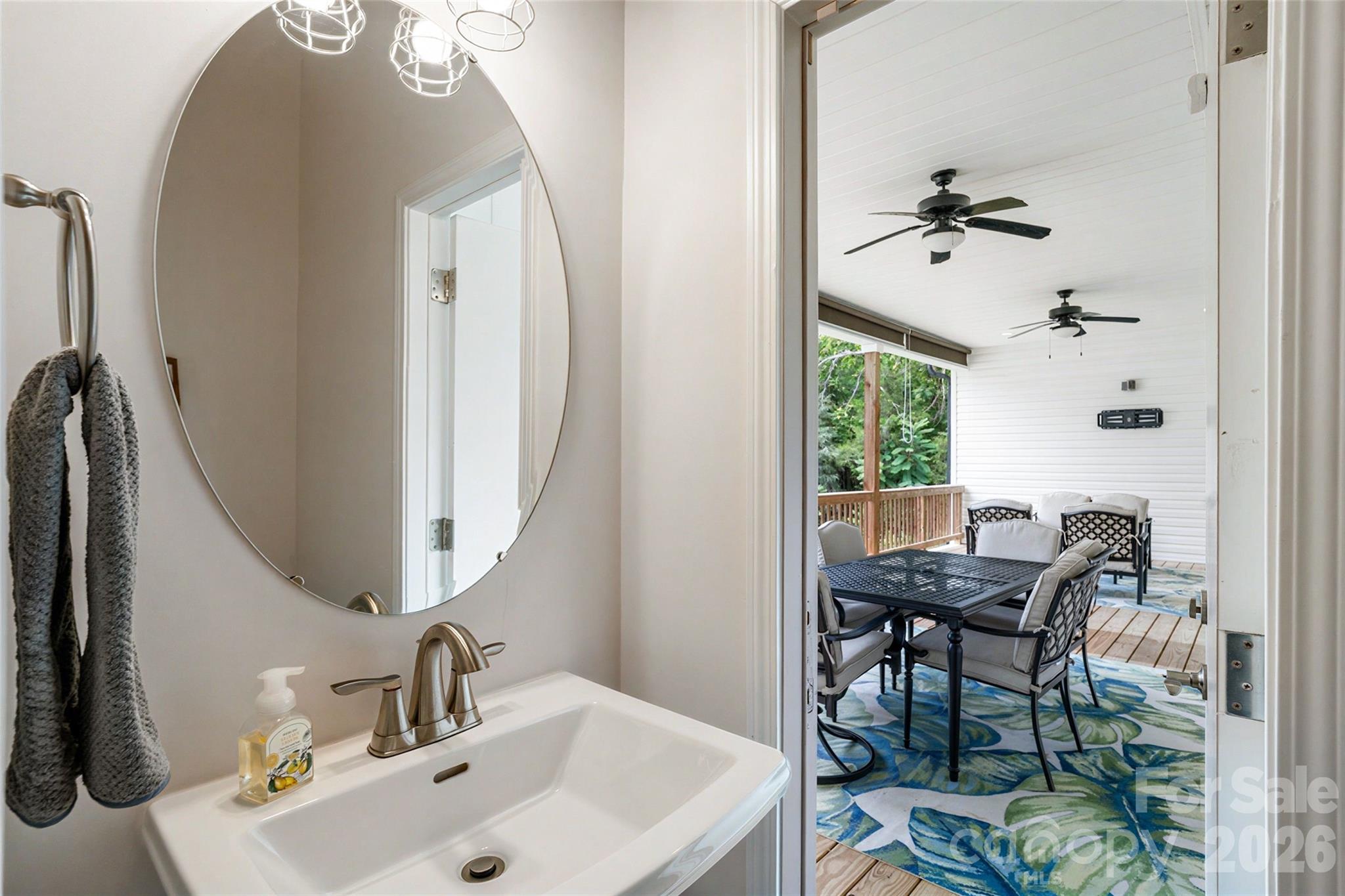 Half Bath access to main level covered deck - 1421 Hamilton Crossroads Road, Marshville