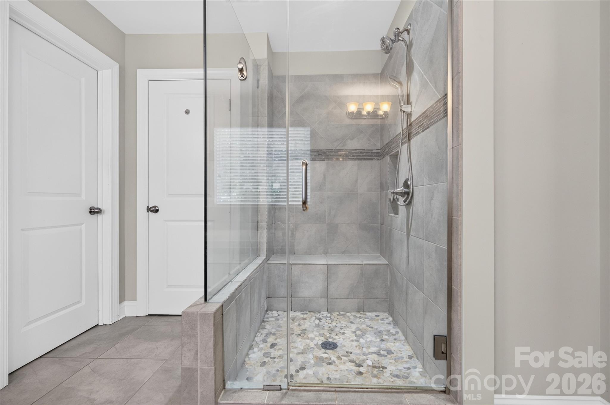 frameless glass shower - 113 Heron Cove Loop, Mooresville