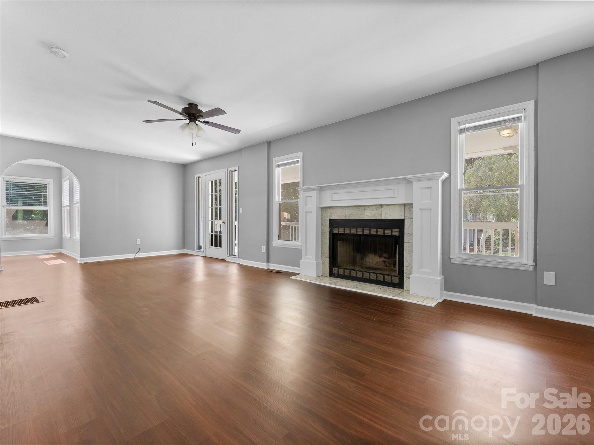 Living Room from Front Door - 218 Junaluska Oaks Drive, Waynesville