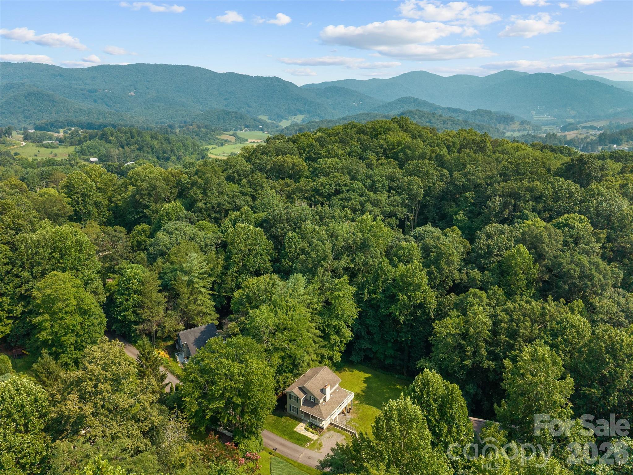 Aerial View - 218 Junaluska Oaks Drive, Waynesville