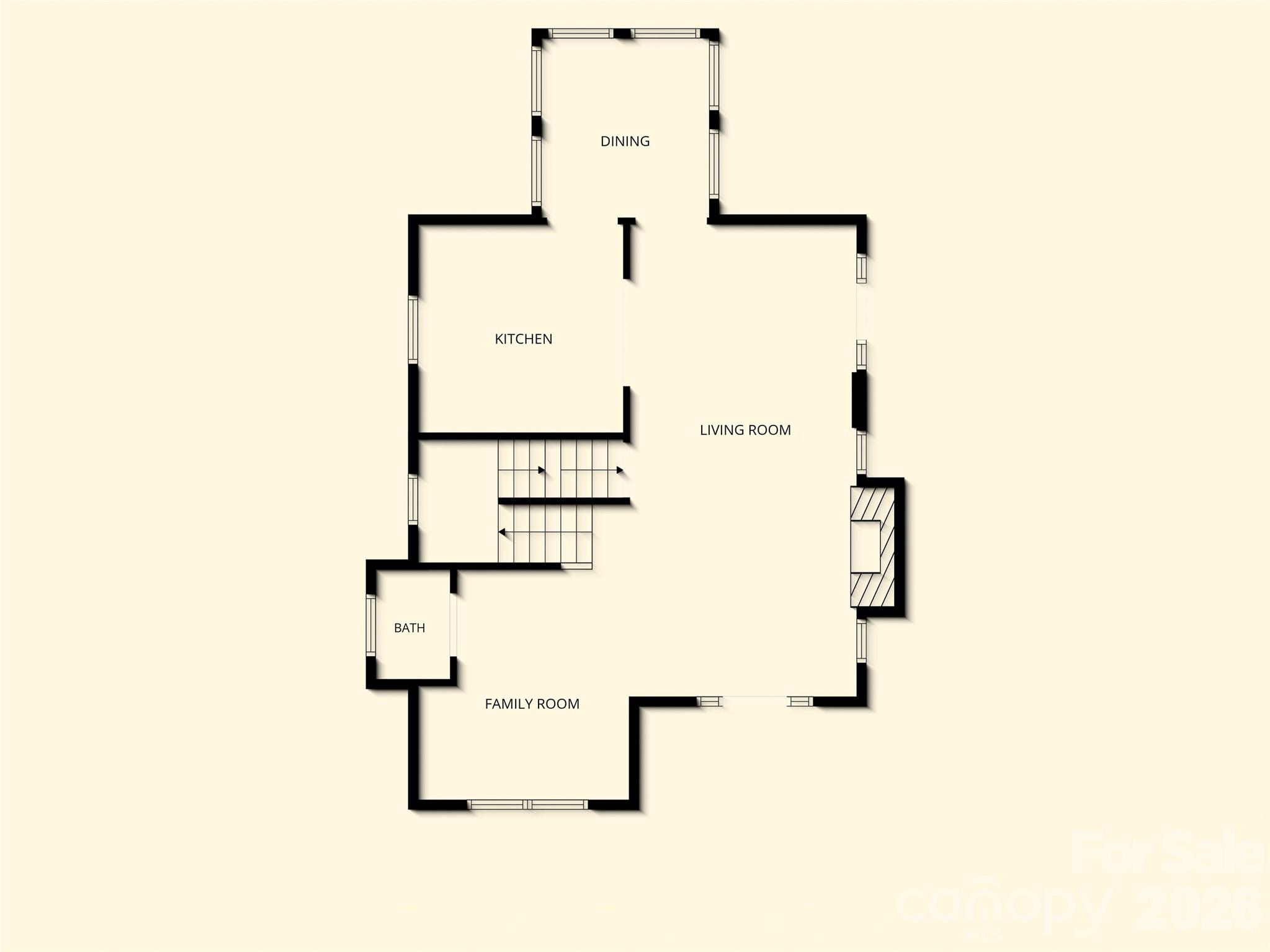 Main Level Floor Plan - 218 Junaluska Oaks Drive, Waynesville