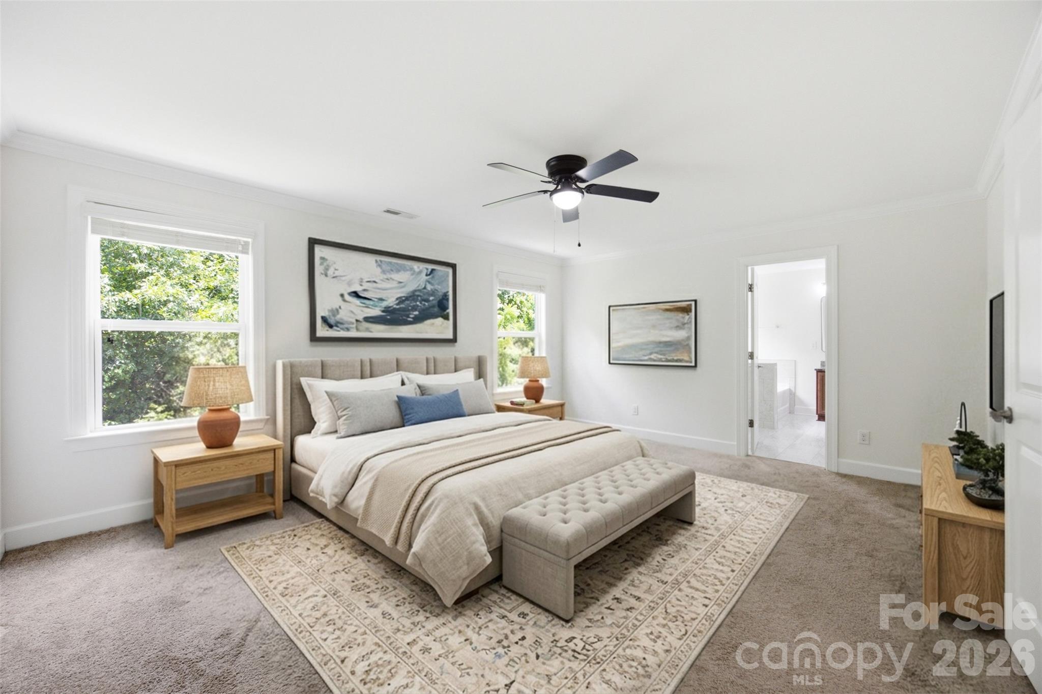 Spacious primary bedroom (2nd floor) - 423 Fischer Road, Fort Mill