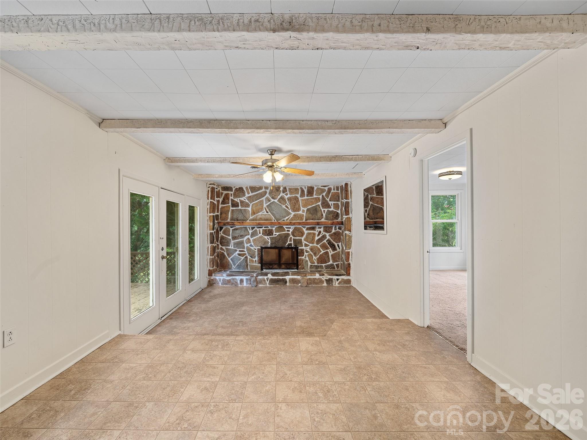 Family Room with Stone Wall Fireplace - 1644 State Hwy 80 S None, Burnsville
