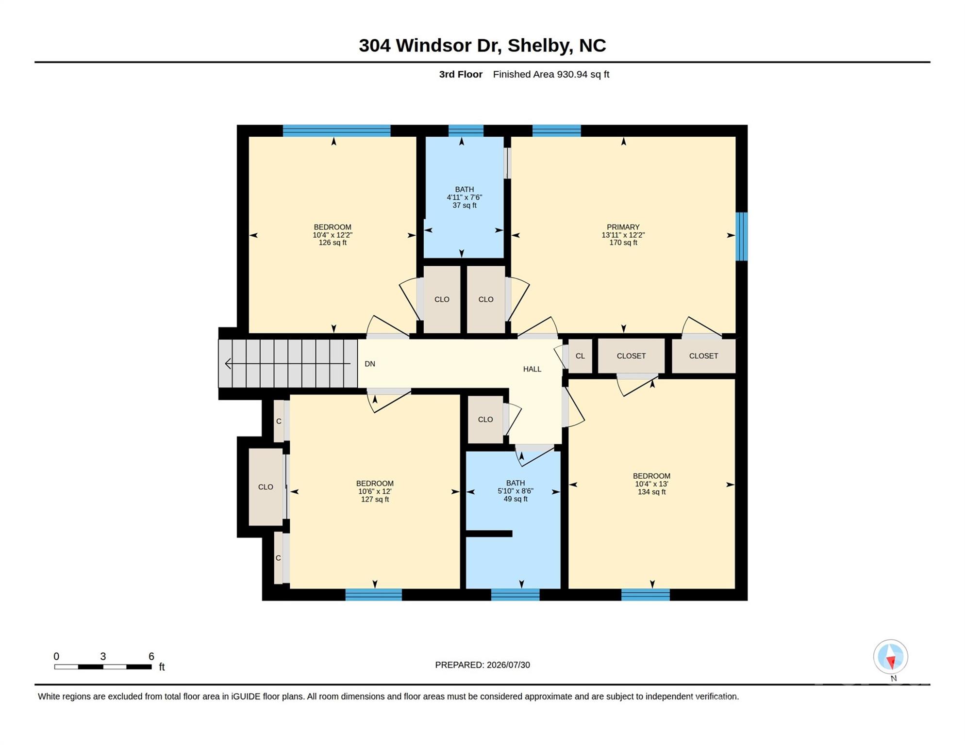 upper level - 304 Windsor Drive, Shelby
