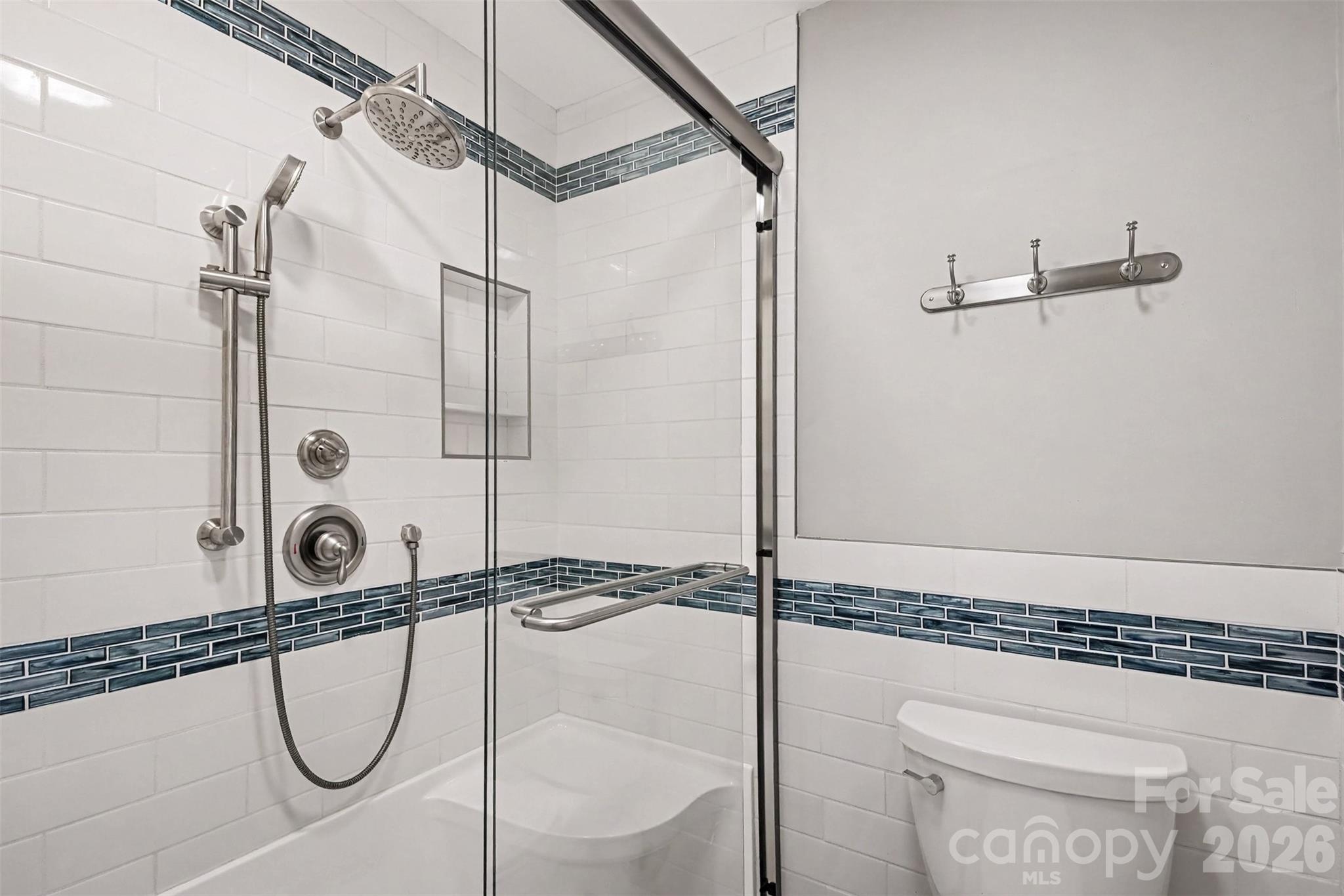 And bathroom 2 has a gorgeous walk-in shower. - 13520 Andulusian Drive, Matthews