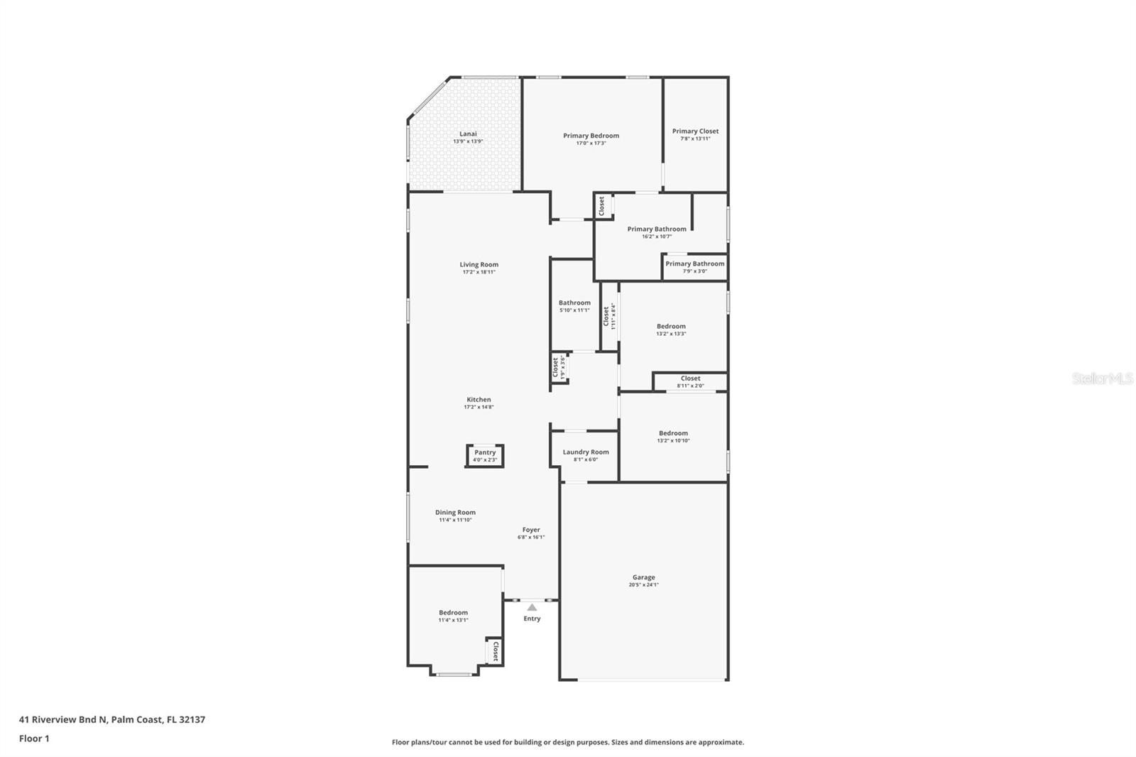 Floor Plan - 41 RIVERVIEW BND N, PALM COAST