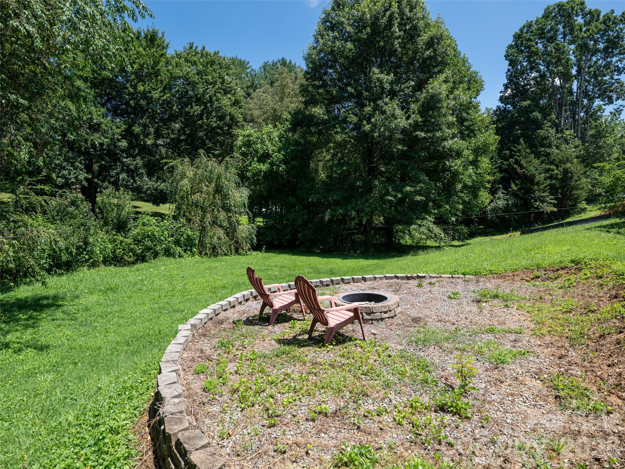 Firepit in back yard - 10 Ashe Road, Candler