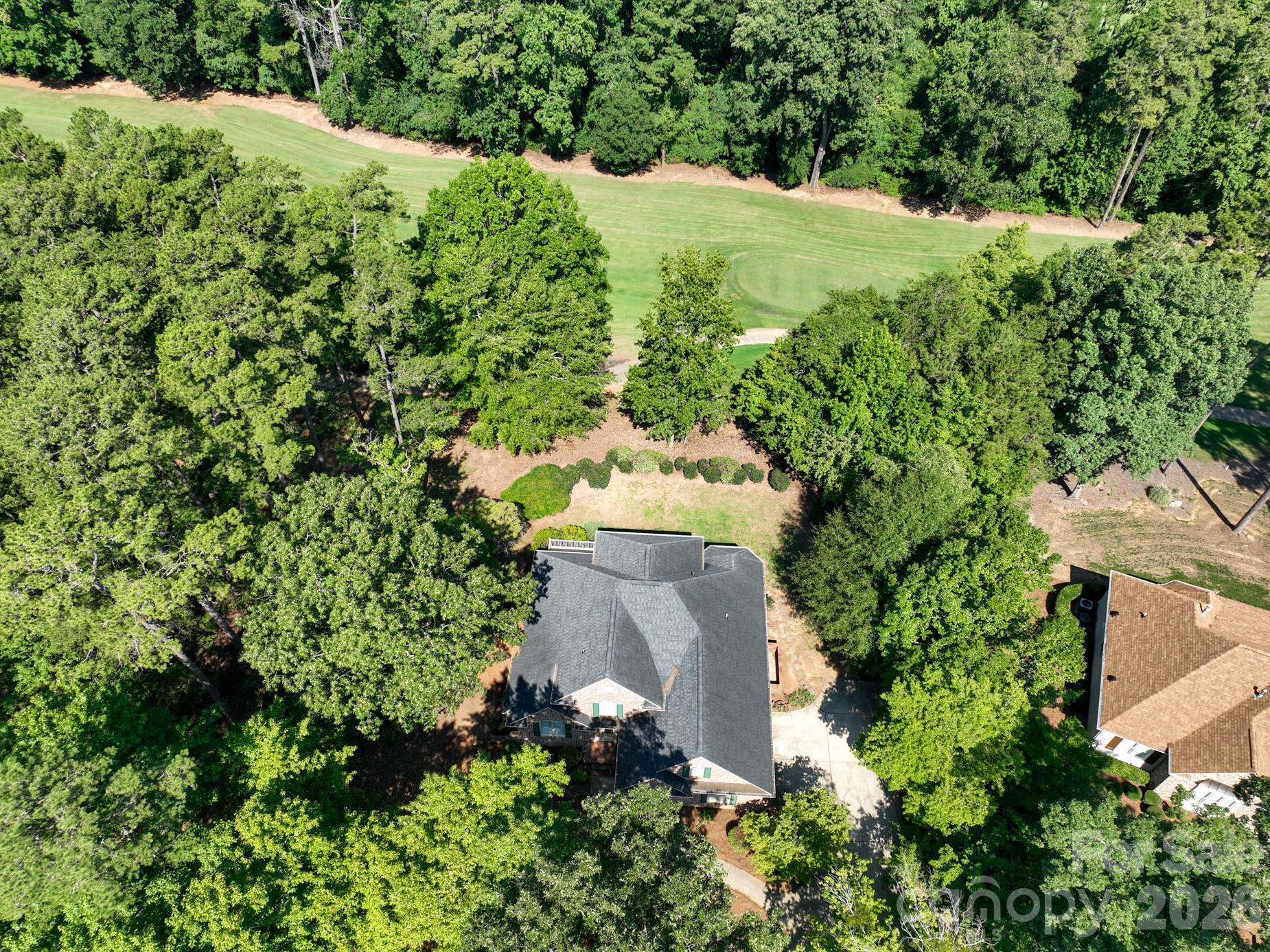 Aerial View of Home and Golf Course - 205 Piney Grove Point, New London
