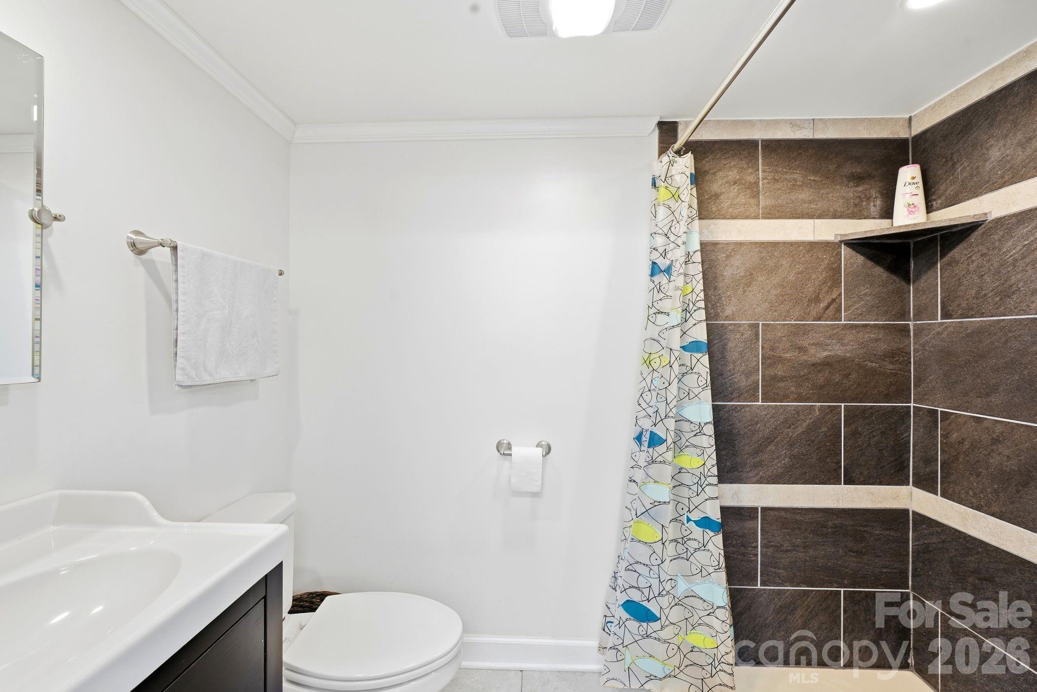 Lower Level Full Bath - 515 Dogwood Lane, Belmont