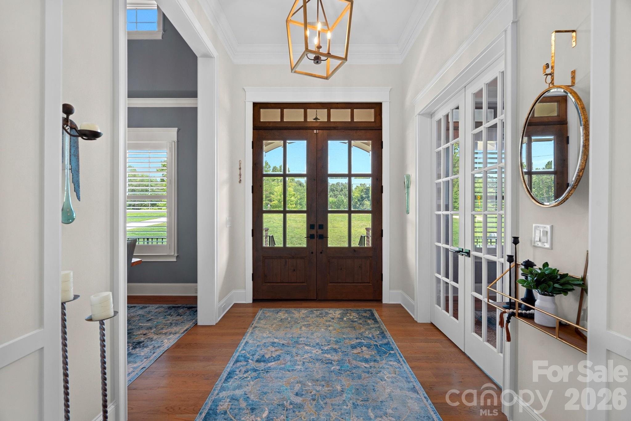 Foyer with beautiful front double doors - 2889 Mount Pleasant Road, Sherrills Ford