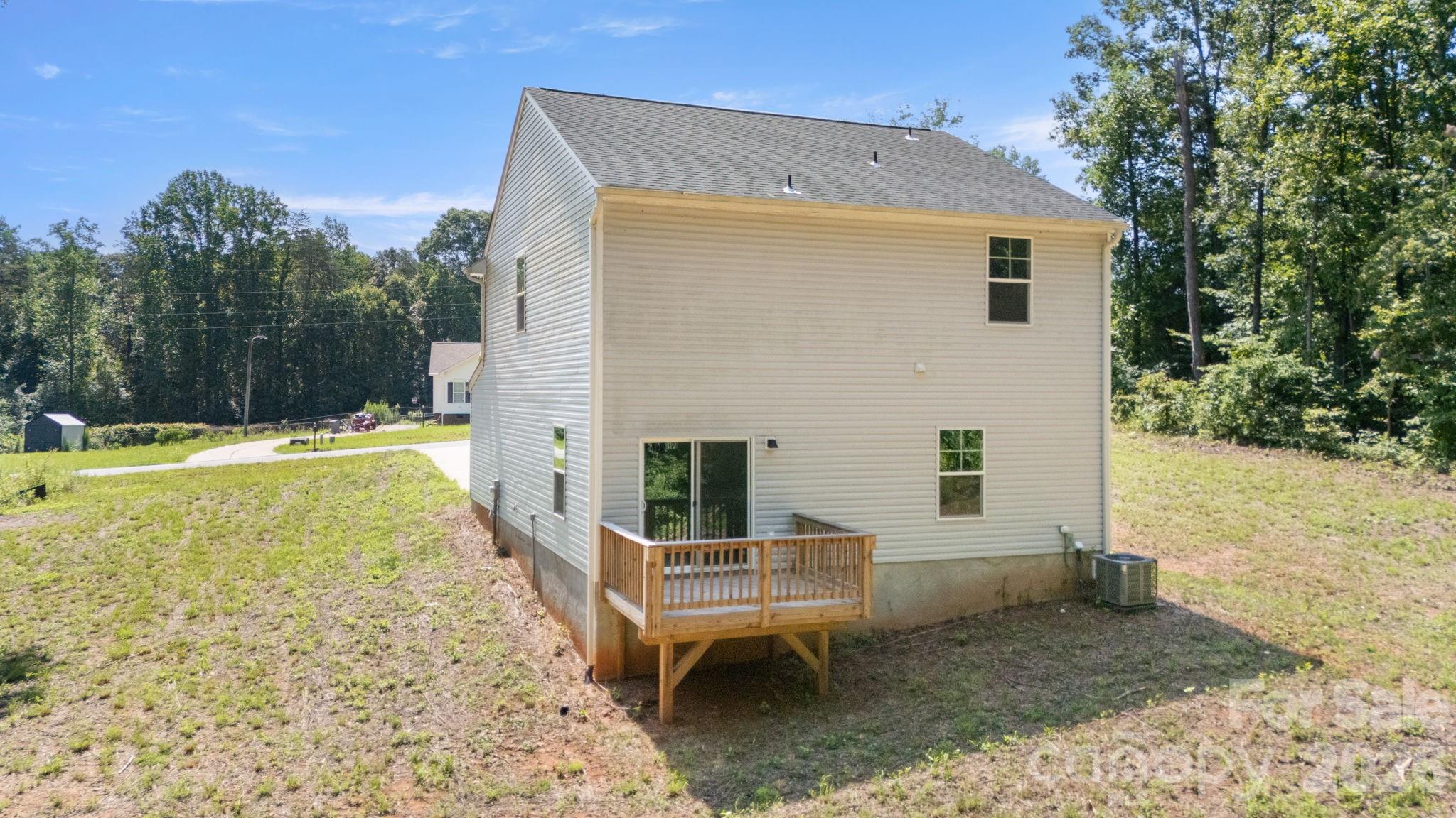 Back of house with deck - 4022 Rolling Creek Road, Vale