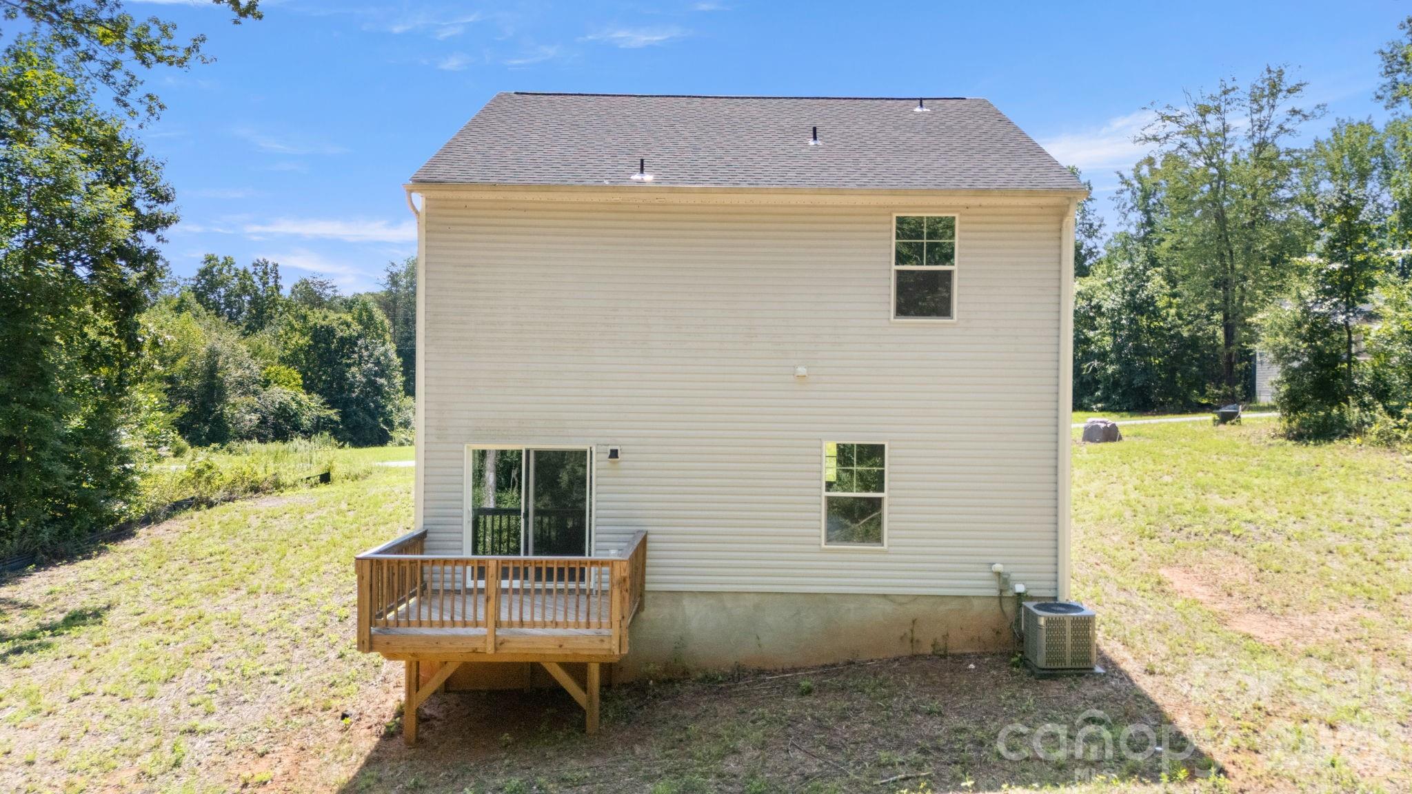 Back of house with deck - 4022 Rolling Creek Road, Vale