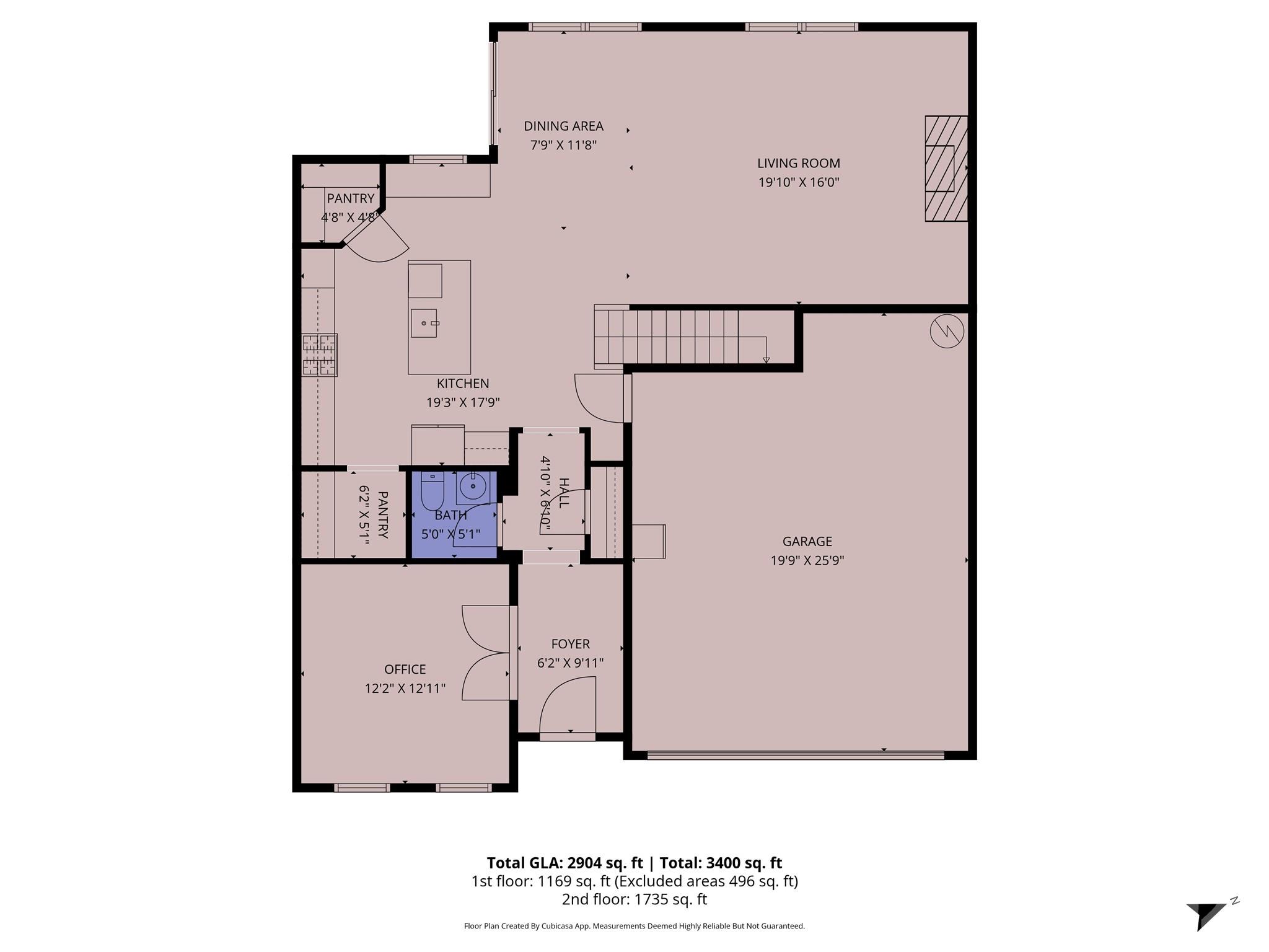 Detailed floor plan - main floor. - 262 Abersham Drive, Mooresville