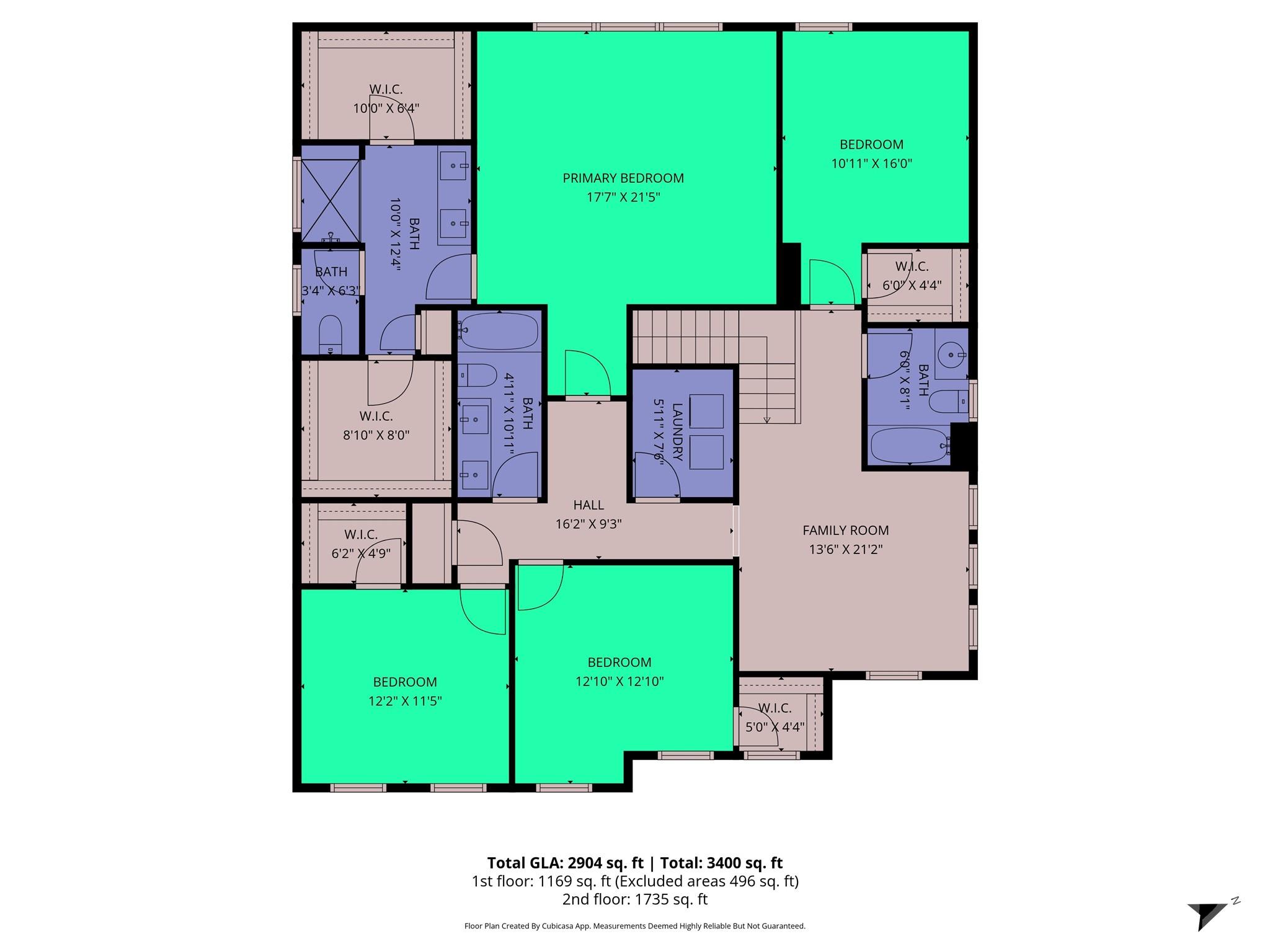 Detailed floor plan - upstairs. - 262 Abersham Drive, Mooresville