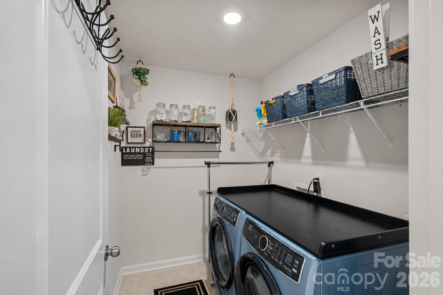 Laundry room upstairs. - 262 Abersham Drive, Mooresville