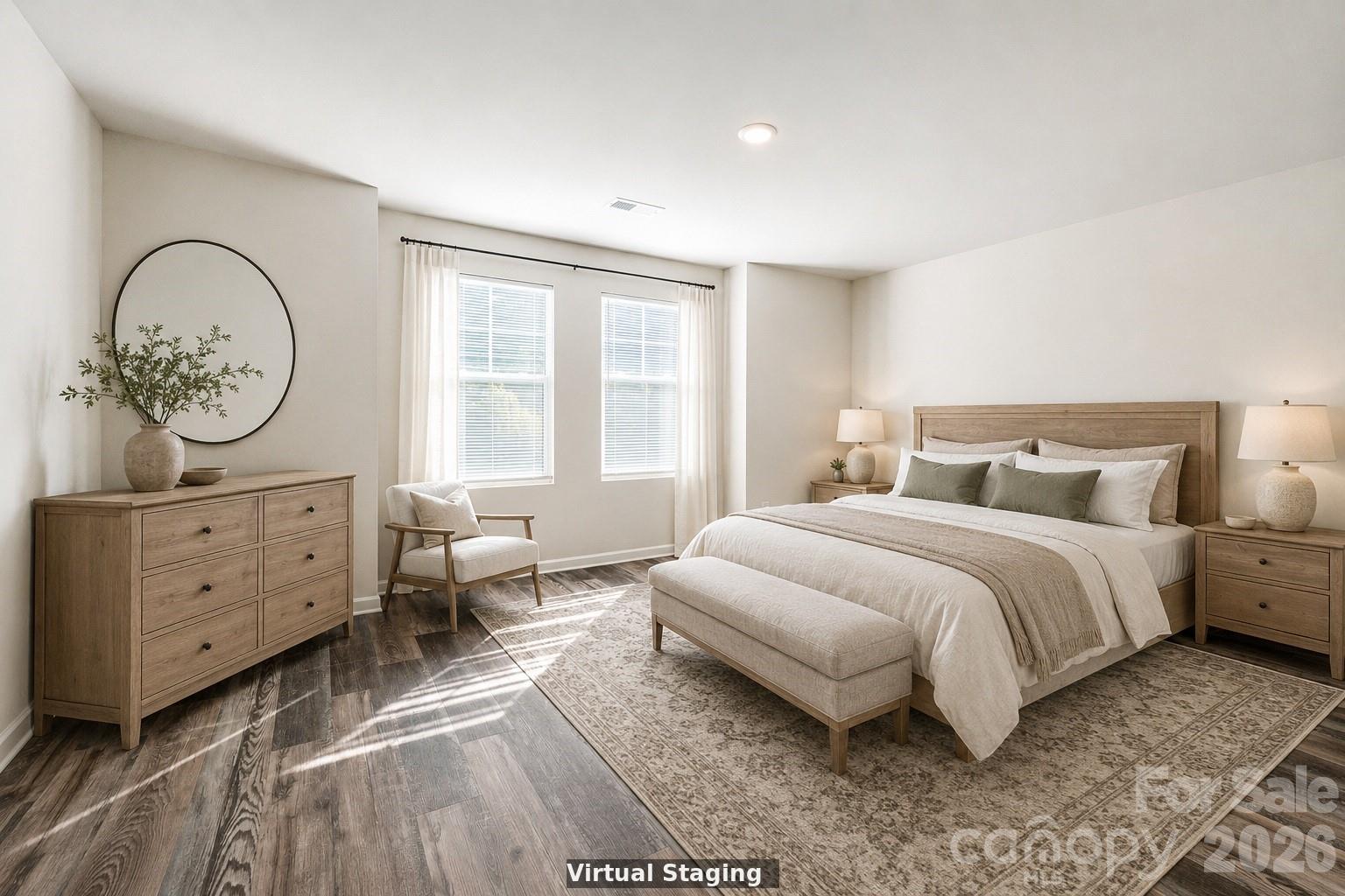 Virtual Staging Primary Bedroom - 436 W Mclelland Avenue, Mooresville