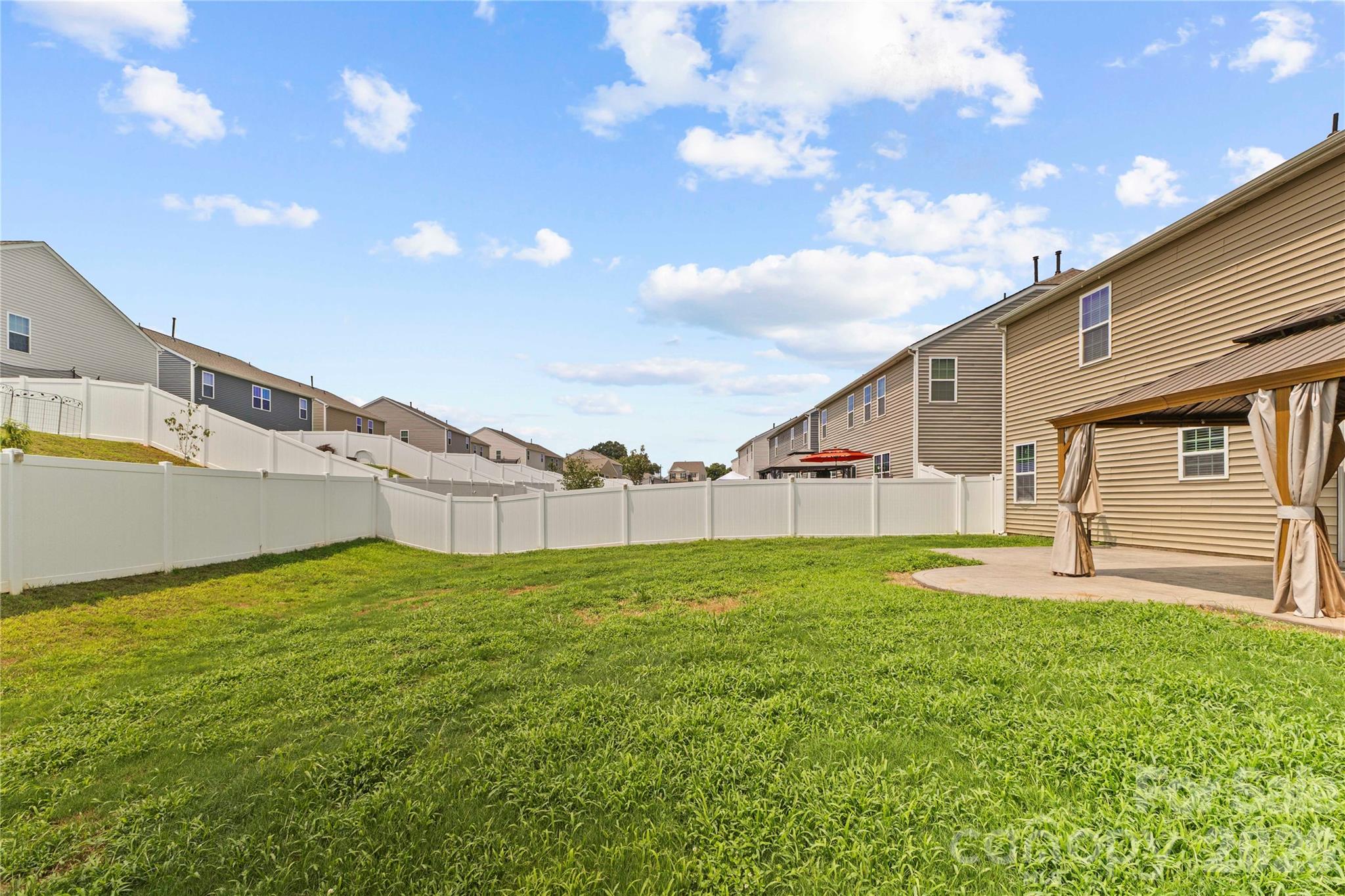 expansive backyard with privacy fence - 134 Giant Oak Avenue, Statesville