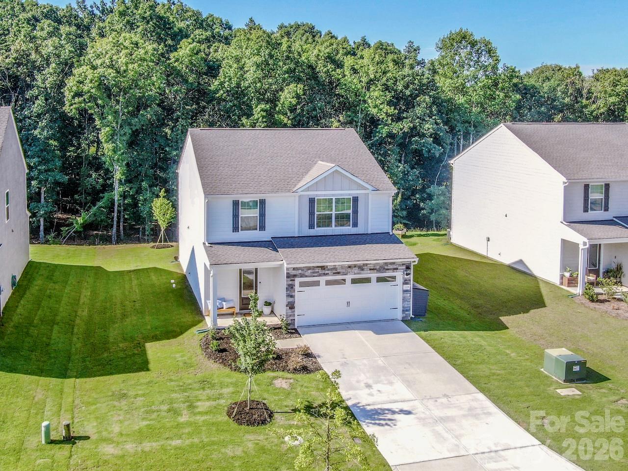 Private backyard setting - 119 Brixham Loop, Troutman