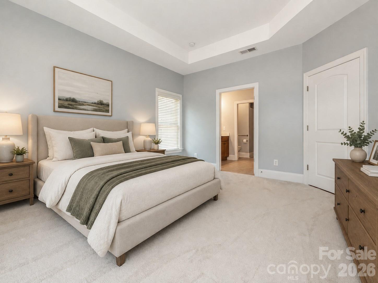 Virtually staged primary bedroom - 4534 Ideal Way, Harrisburg