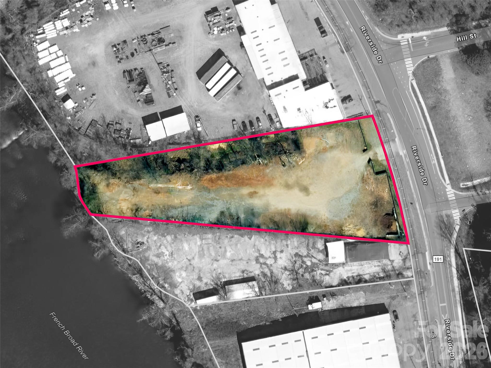 Approximate outline of property. - 458 Riverside Drive, Asheville