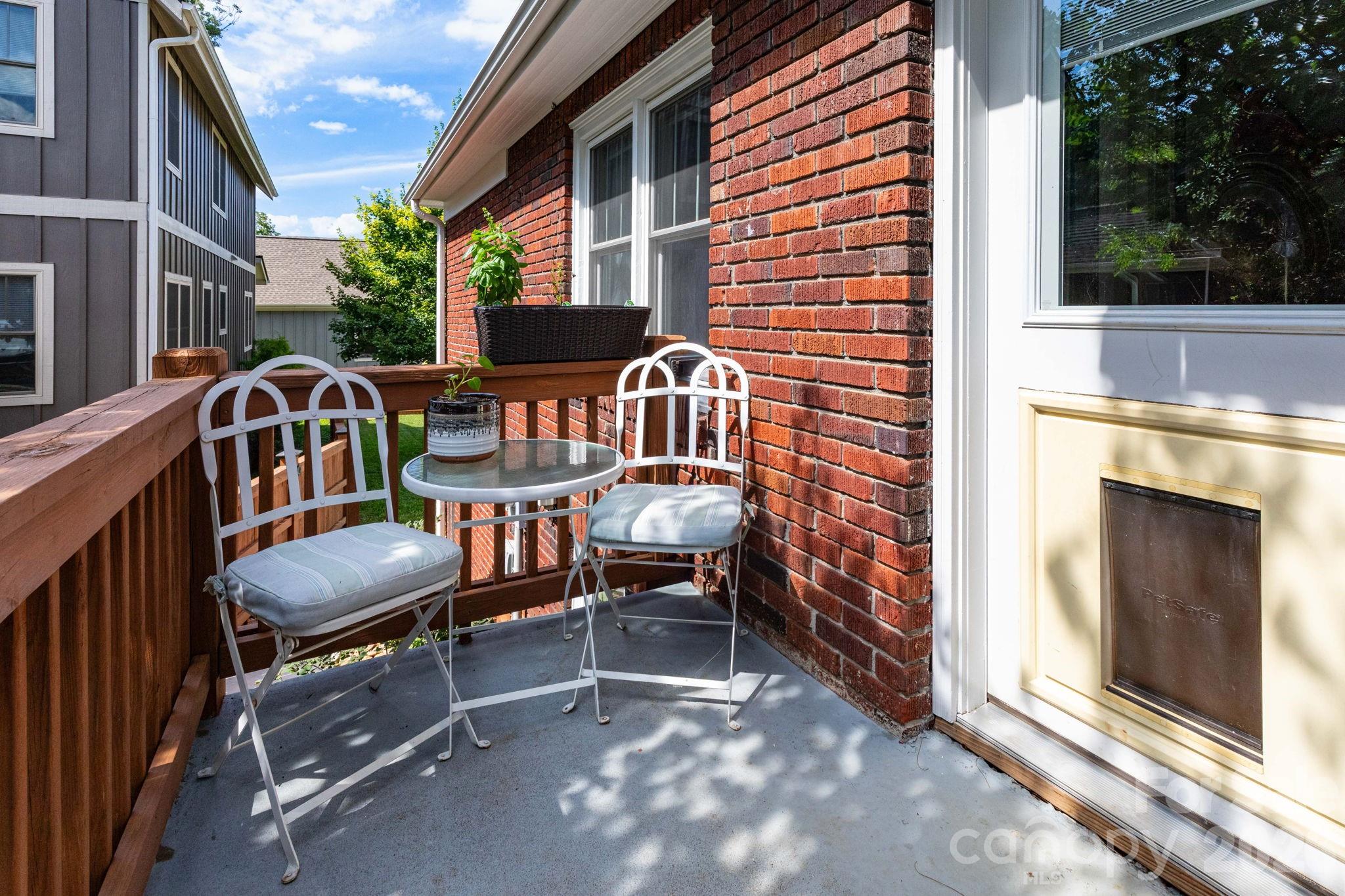 Side porch / entrance to kitchen - 752 Fairview Road, Asheville