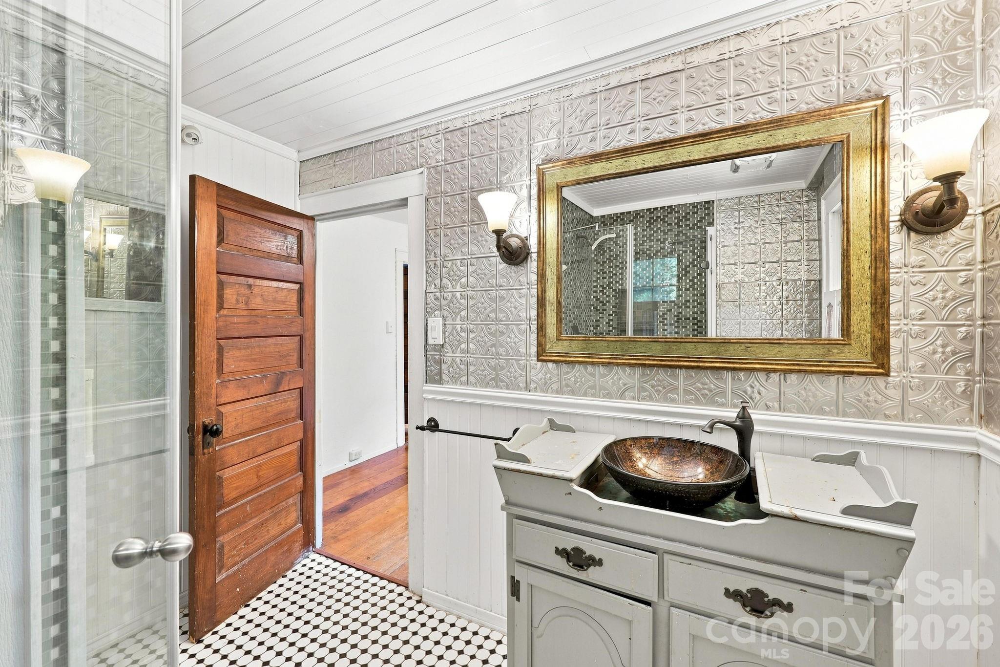Upstairs renovated bathroom - 1925 Laurel Park Highway, Hendersonville