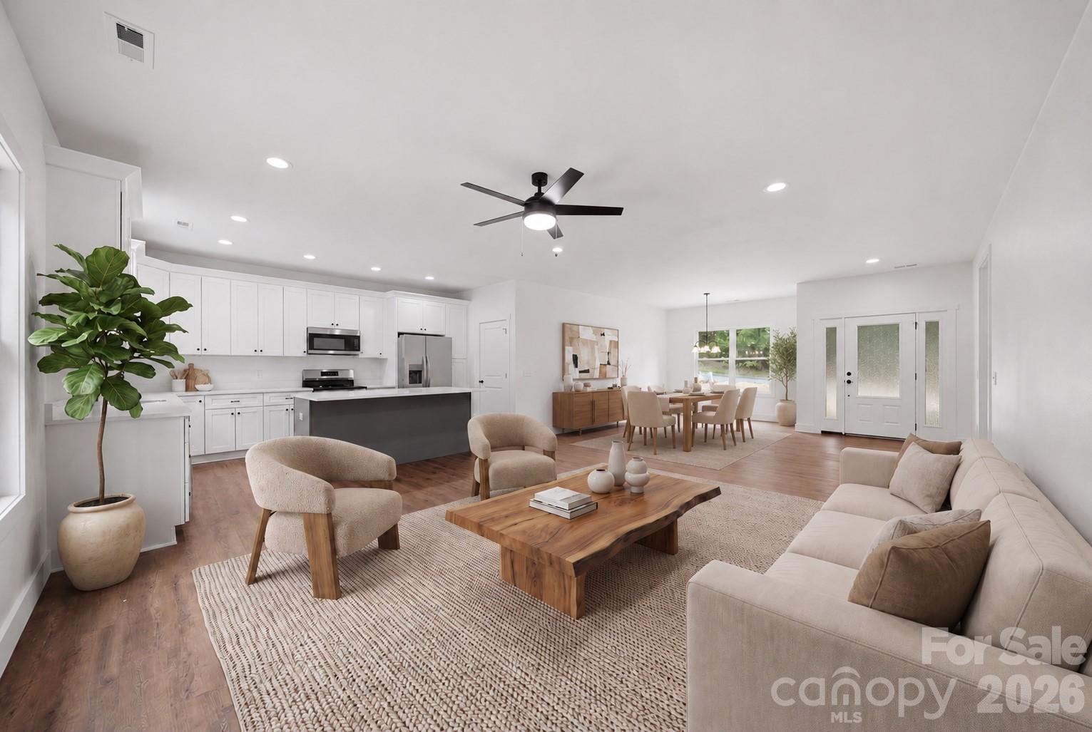 Step in to the beautiful open floor plan. Virtually Staged Open Floor Plan! - 414 Scarlett Oak Court NE, Lenoir
