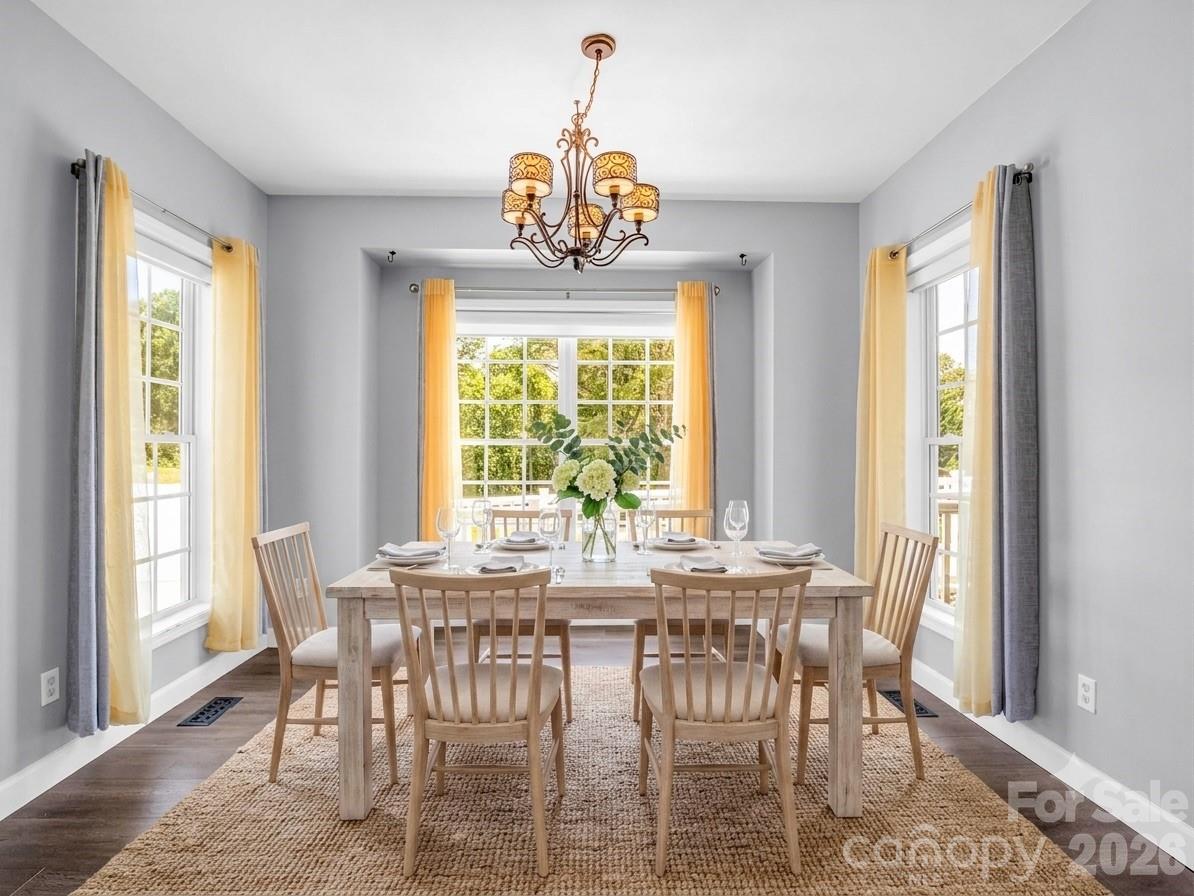 Dining Room - Virtually Staged - 355 Hidden Meadow Drive, Hendersonville