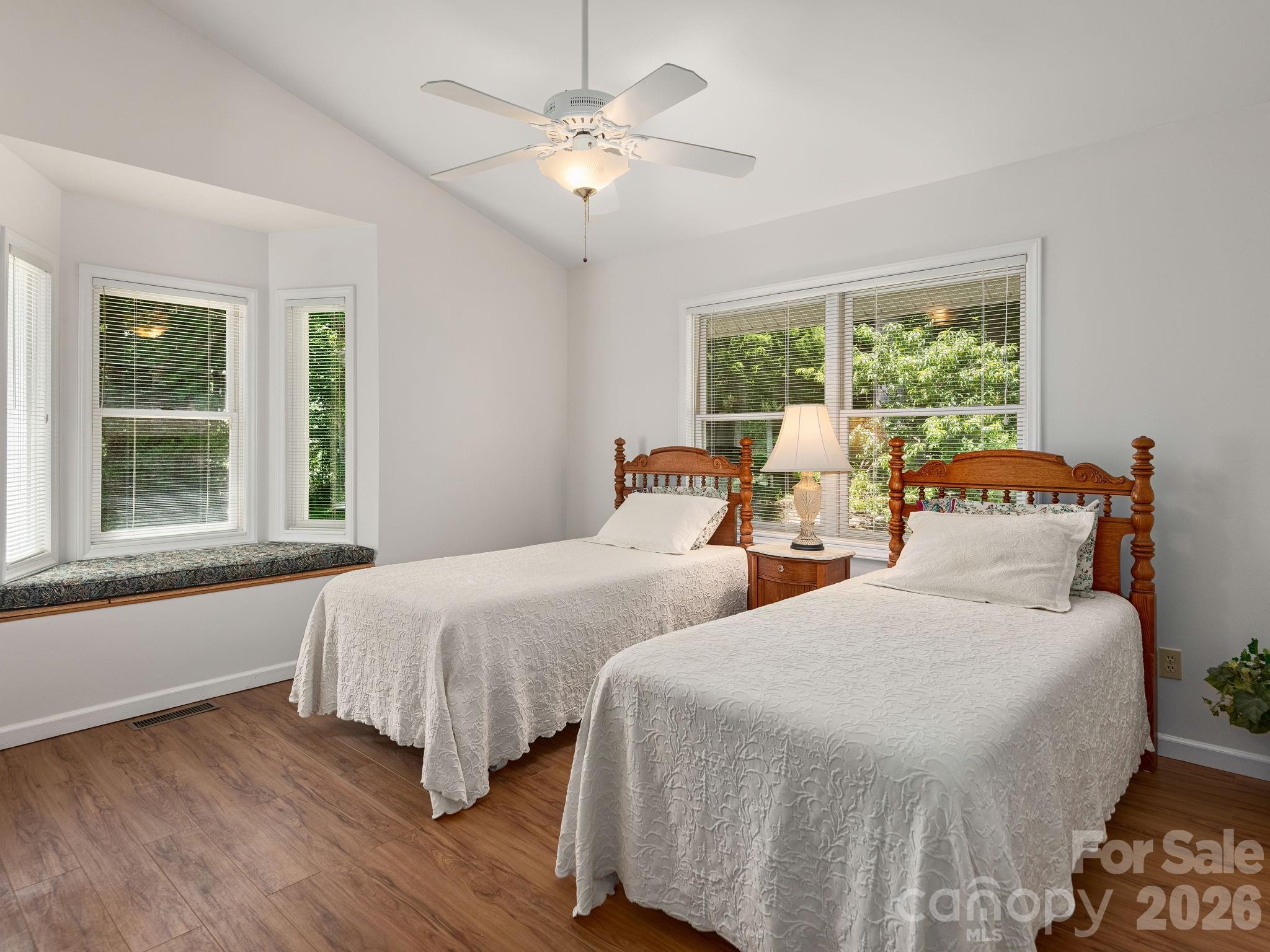 Bedroom with vaulted ceiling - 1572 Brushy Fork Road, Sylva