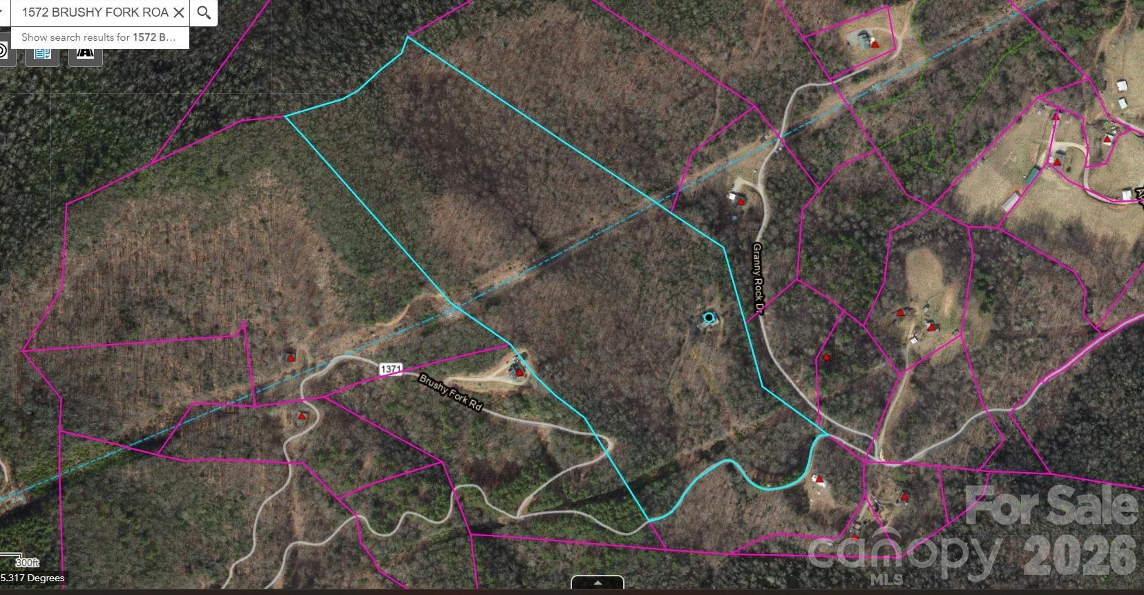 GIS Aerial - 1572 Brushy Fork Road, Sylva