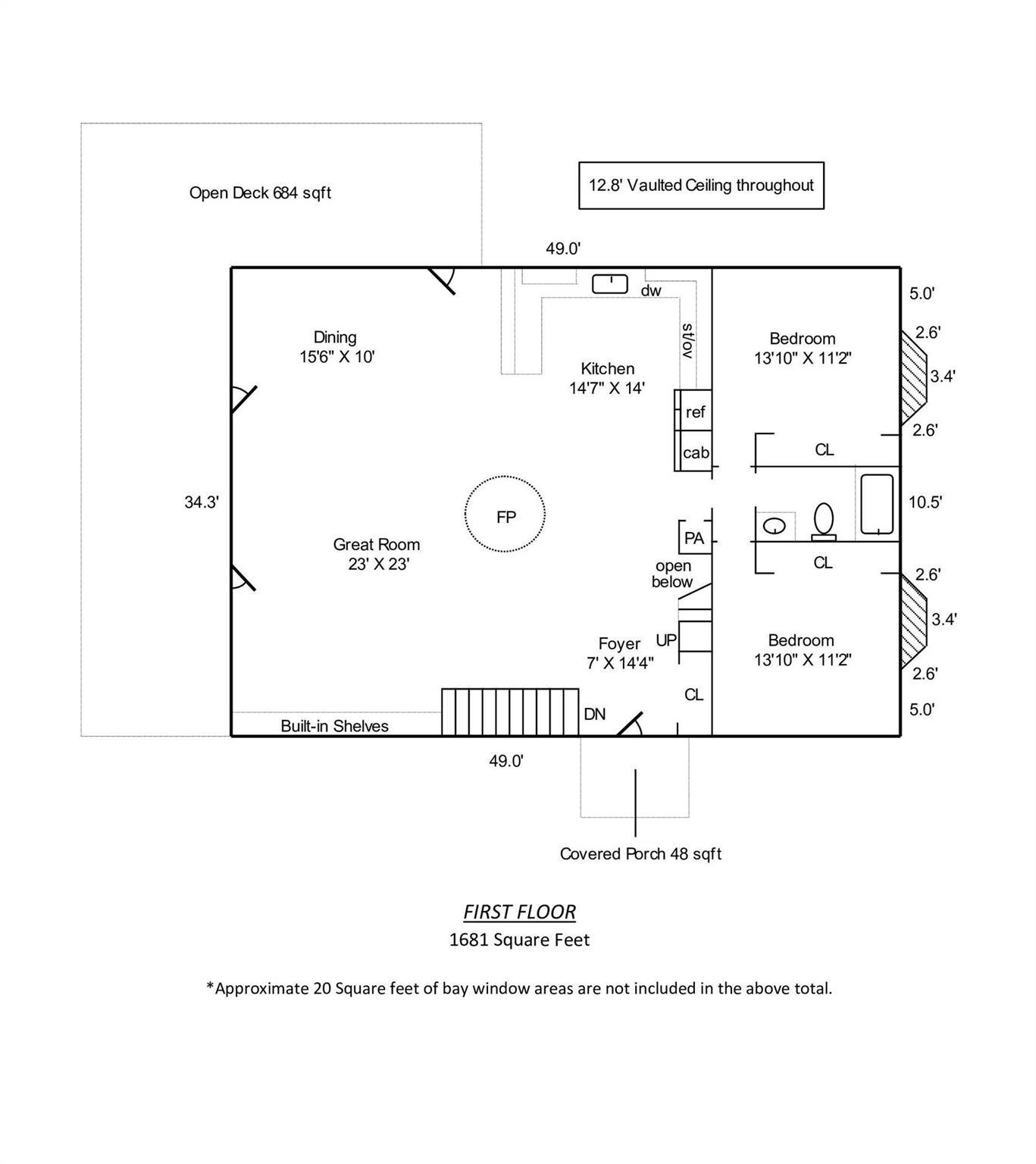 Main Level - 1681 SqFt - 1572 Brushy Fork Road, Sylva