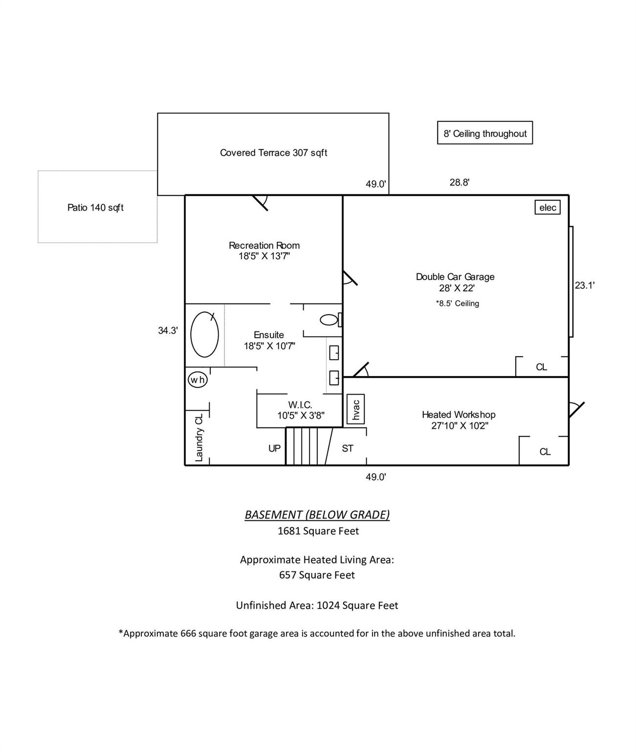 Basement 657 SqFt - 1572 Brushy Fork Road, Sylva